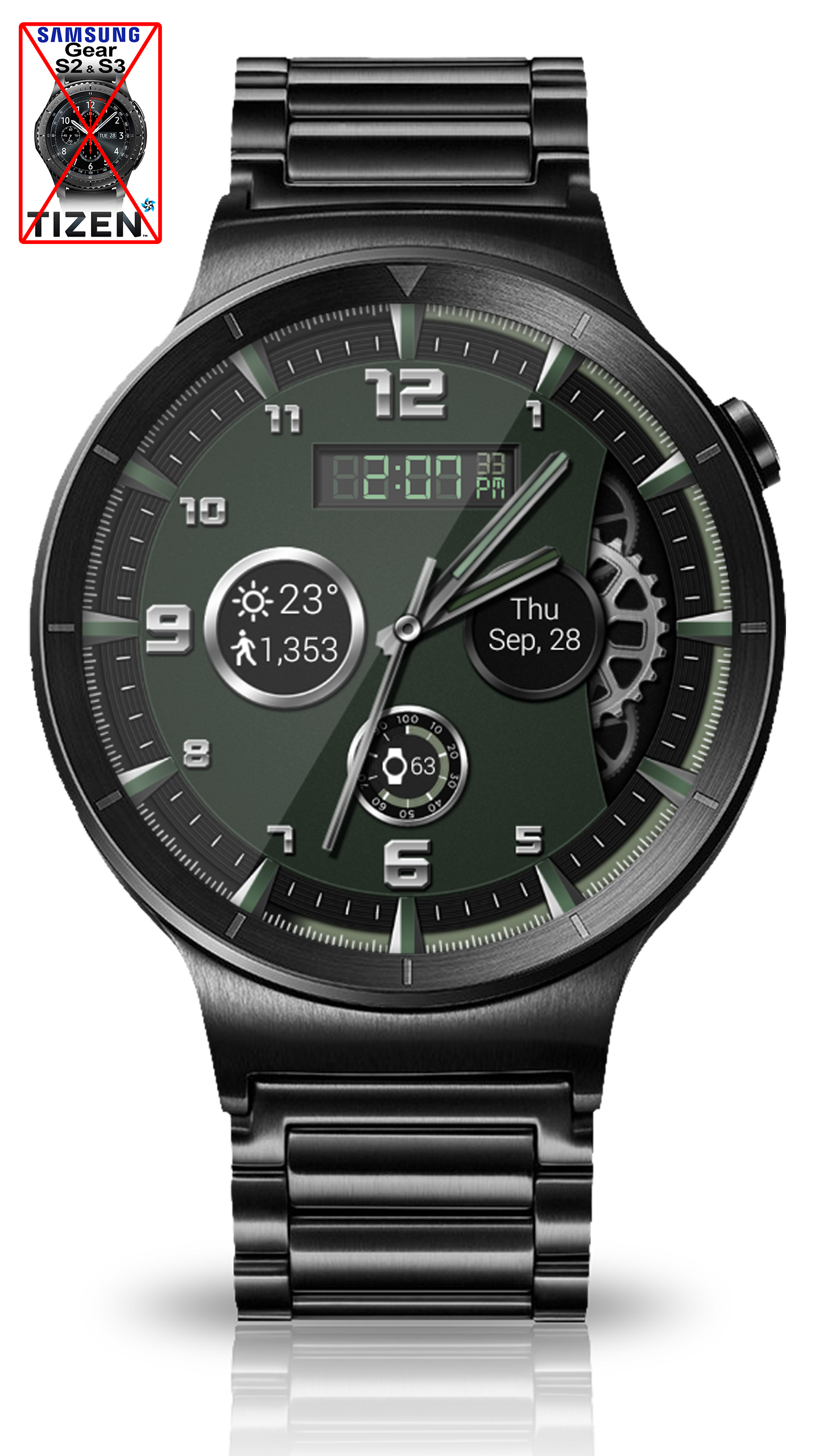 اسکرین شات 7 برنامه Digi-Gears HD Watch Face