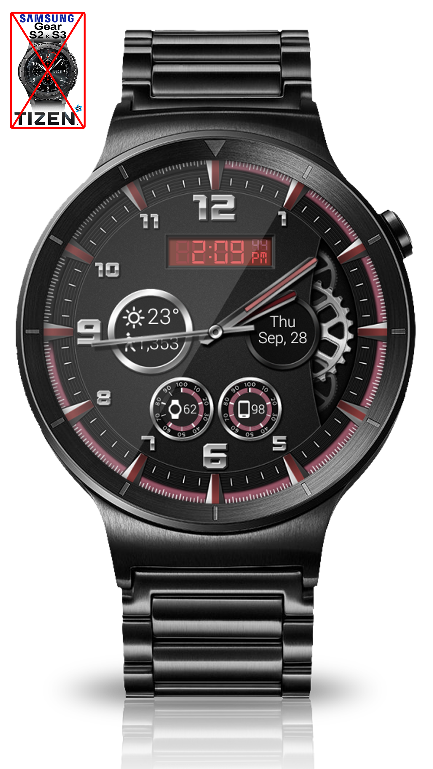 اسکرین شات 8 برنامه Digi-Gears HD Watch Face