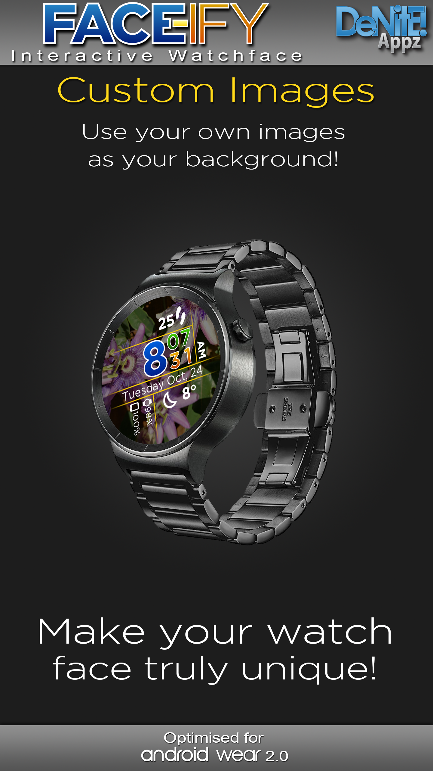 اسکرین شات 2 برنامه FACE-ify HD Watch Face