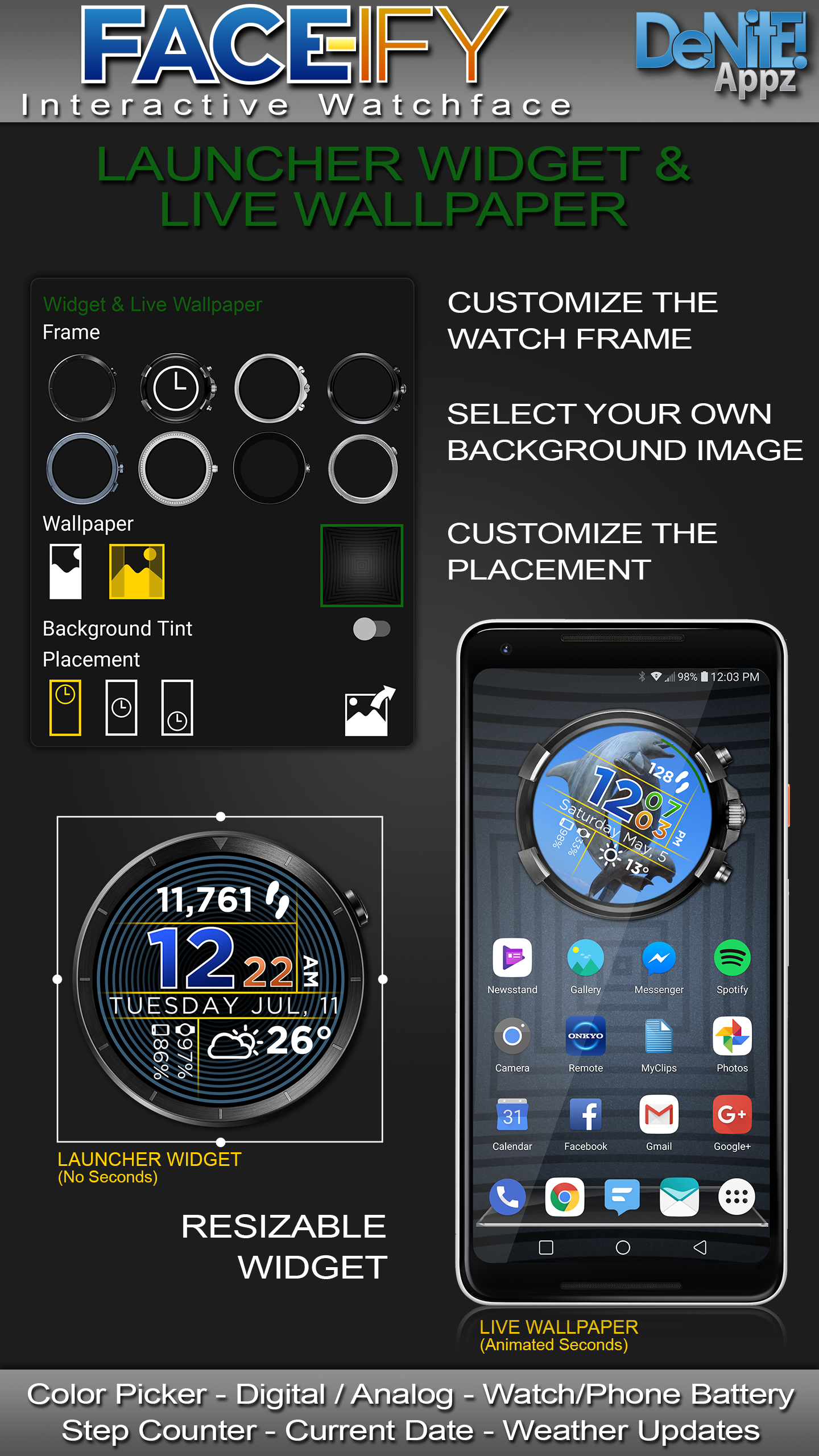 اسکرین شات 3 برنامه FACE-ify HD Watch Face