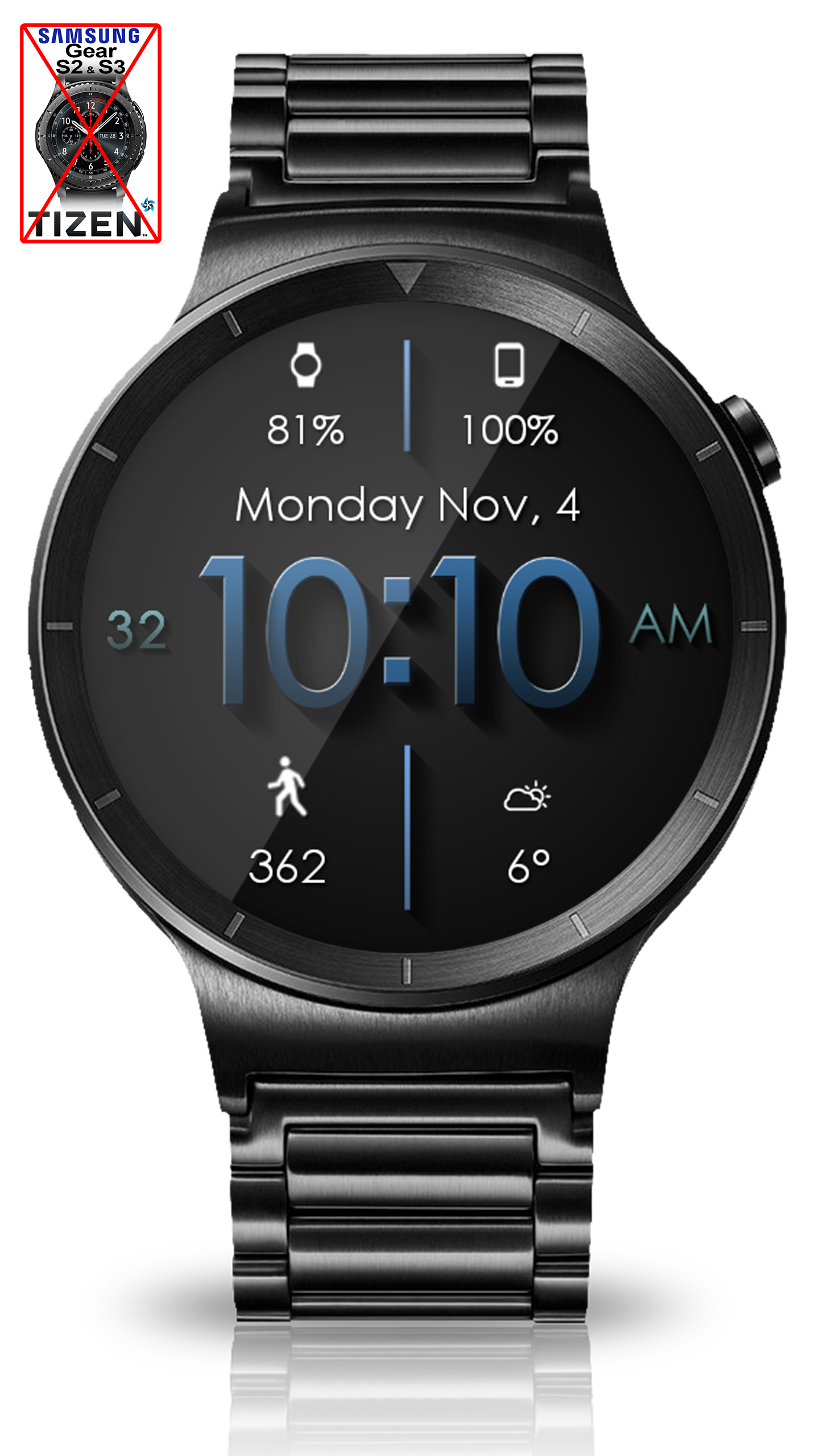 اسکرین شات 7 برنامه Material Shadow HD Watch Face