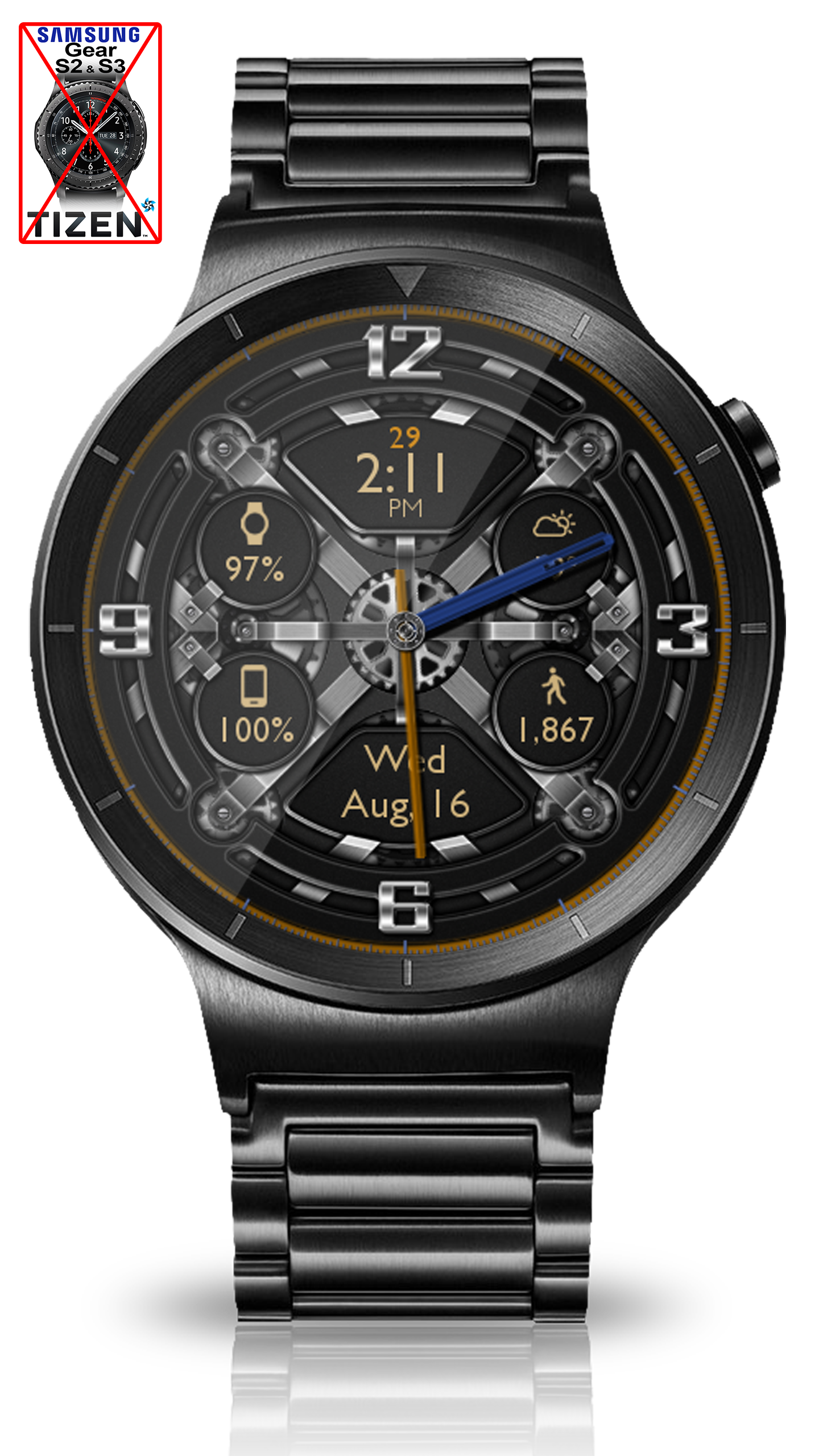 اسکرین شات 8 برنامه Mechani-Gears HD Watch Face