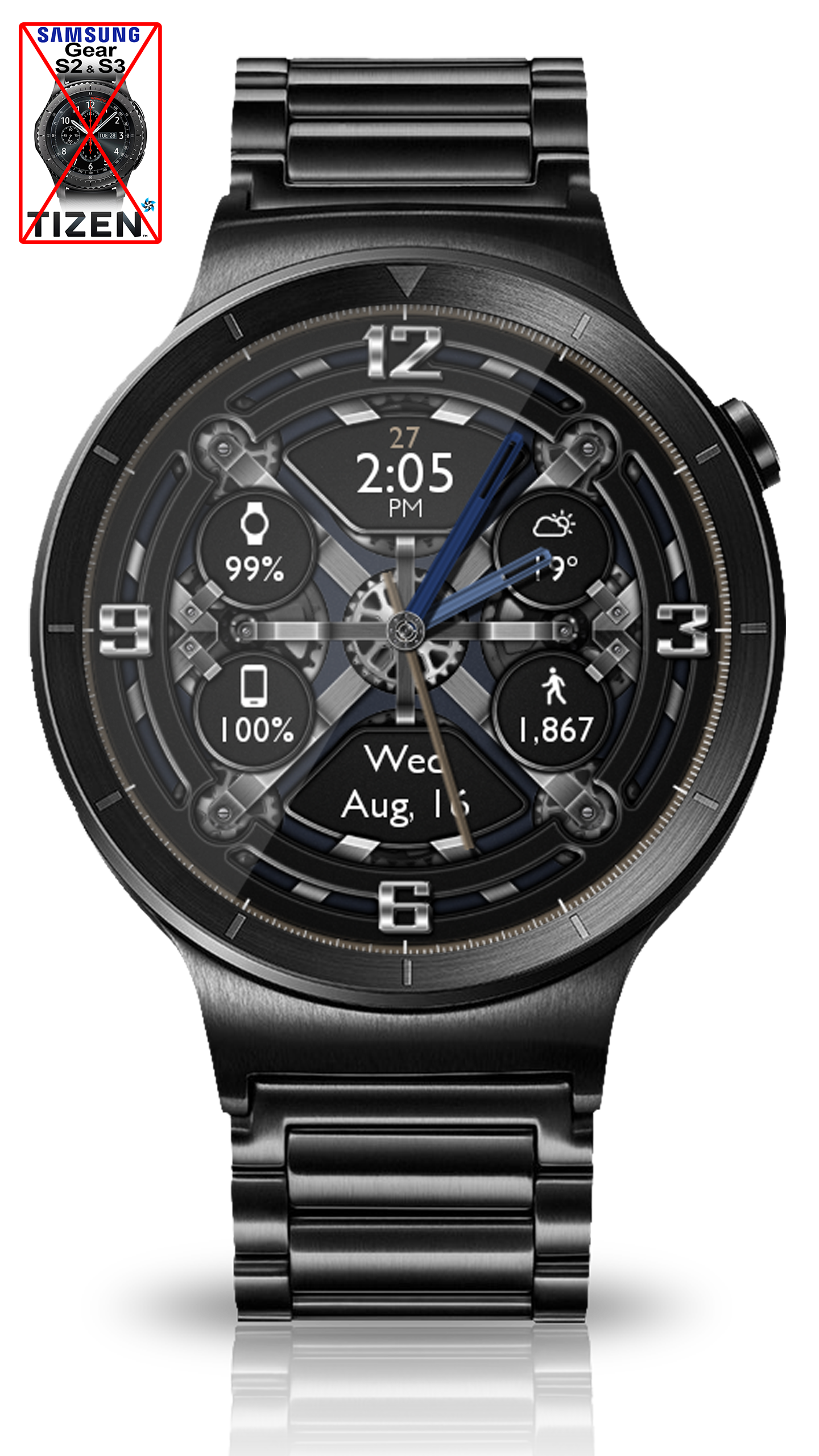 اسکرین شات 6 برنامه Mechani-Gears HD Watch Face