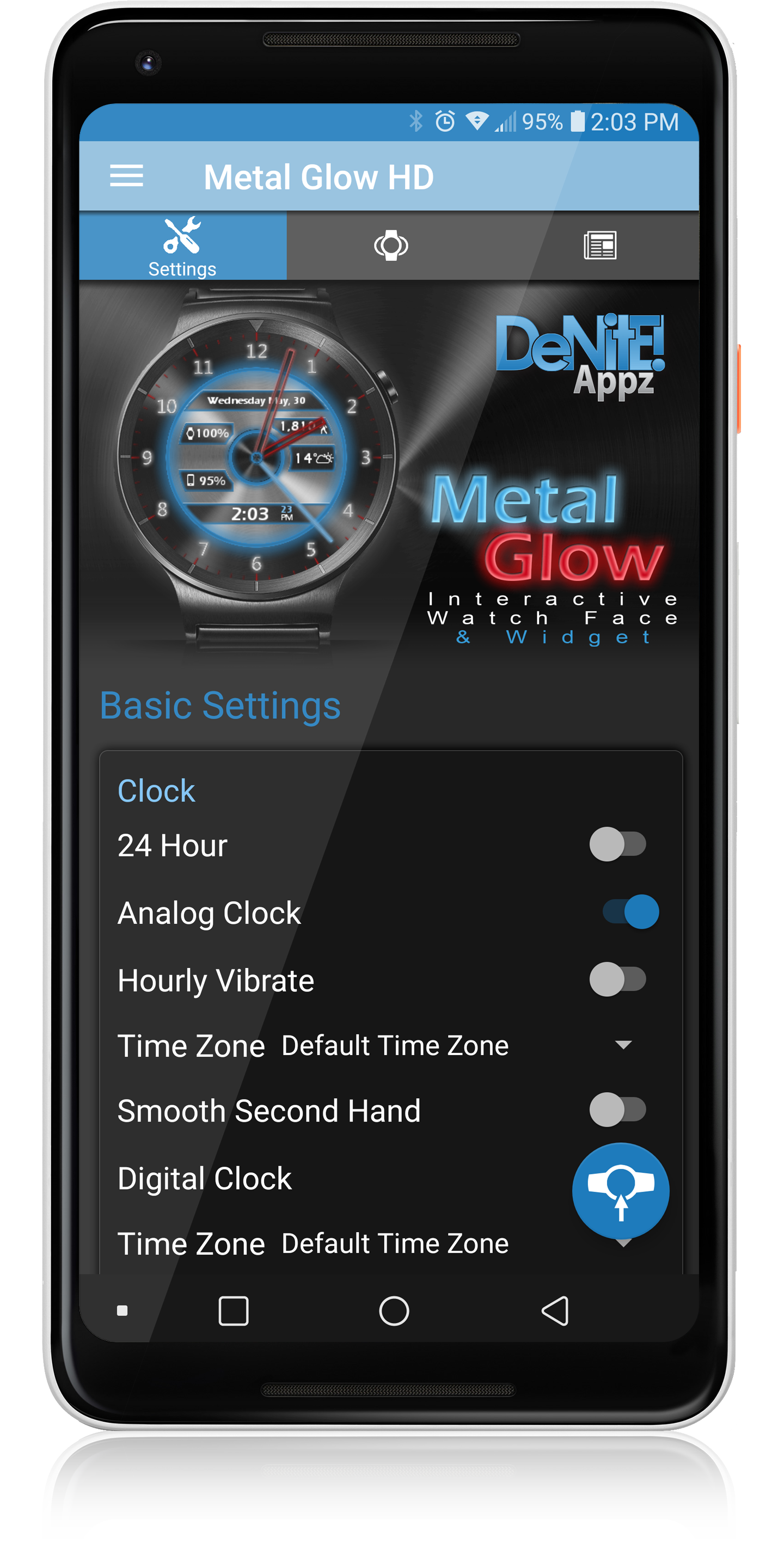اسکرین شات 4 برنامه Metal Glow HD Watch Face