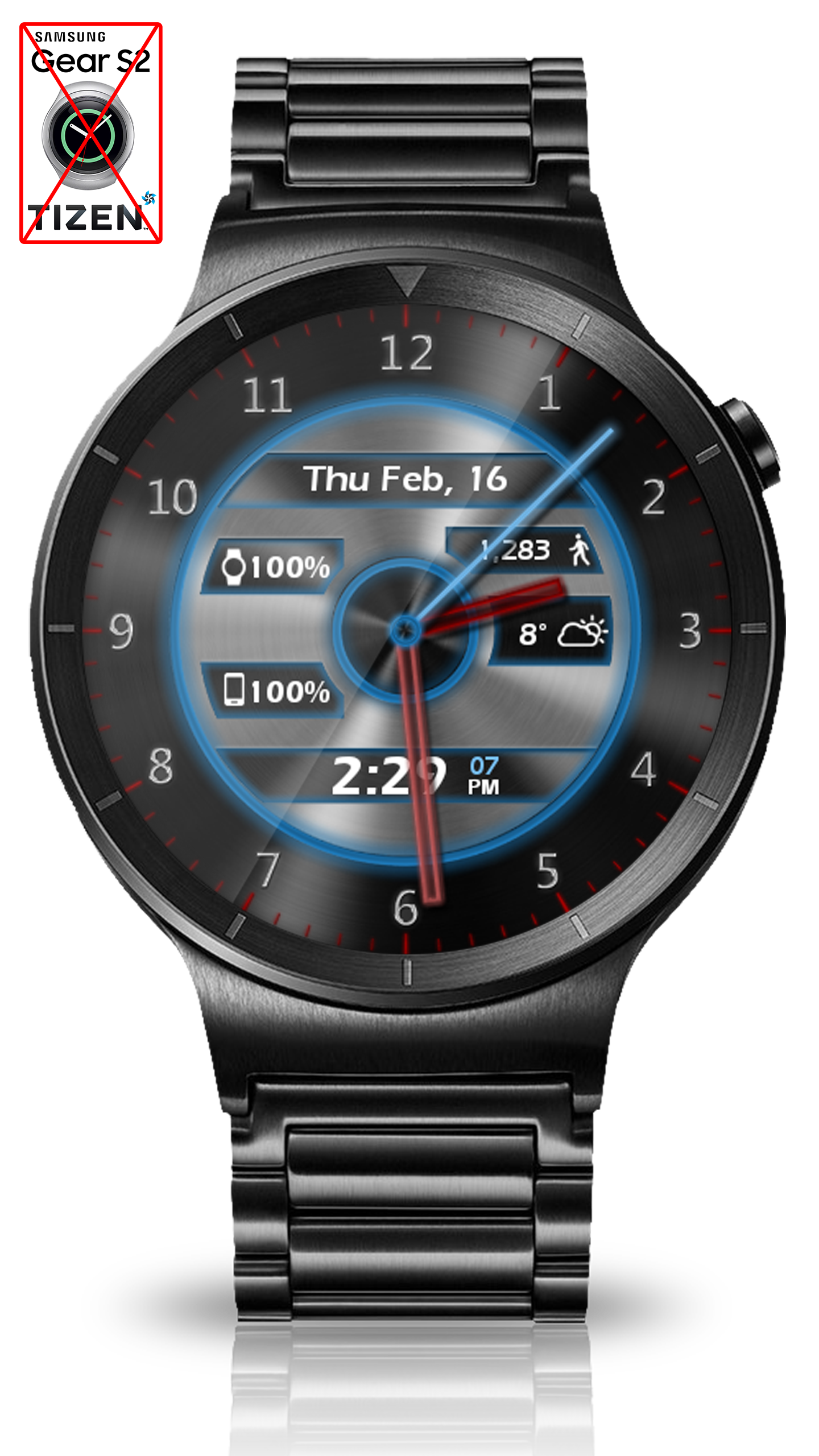 اسکرین شات 6 برنامه Metal Glow HD Watch Face