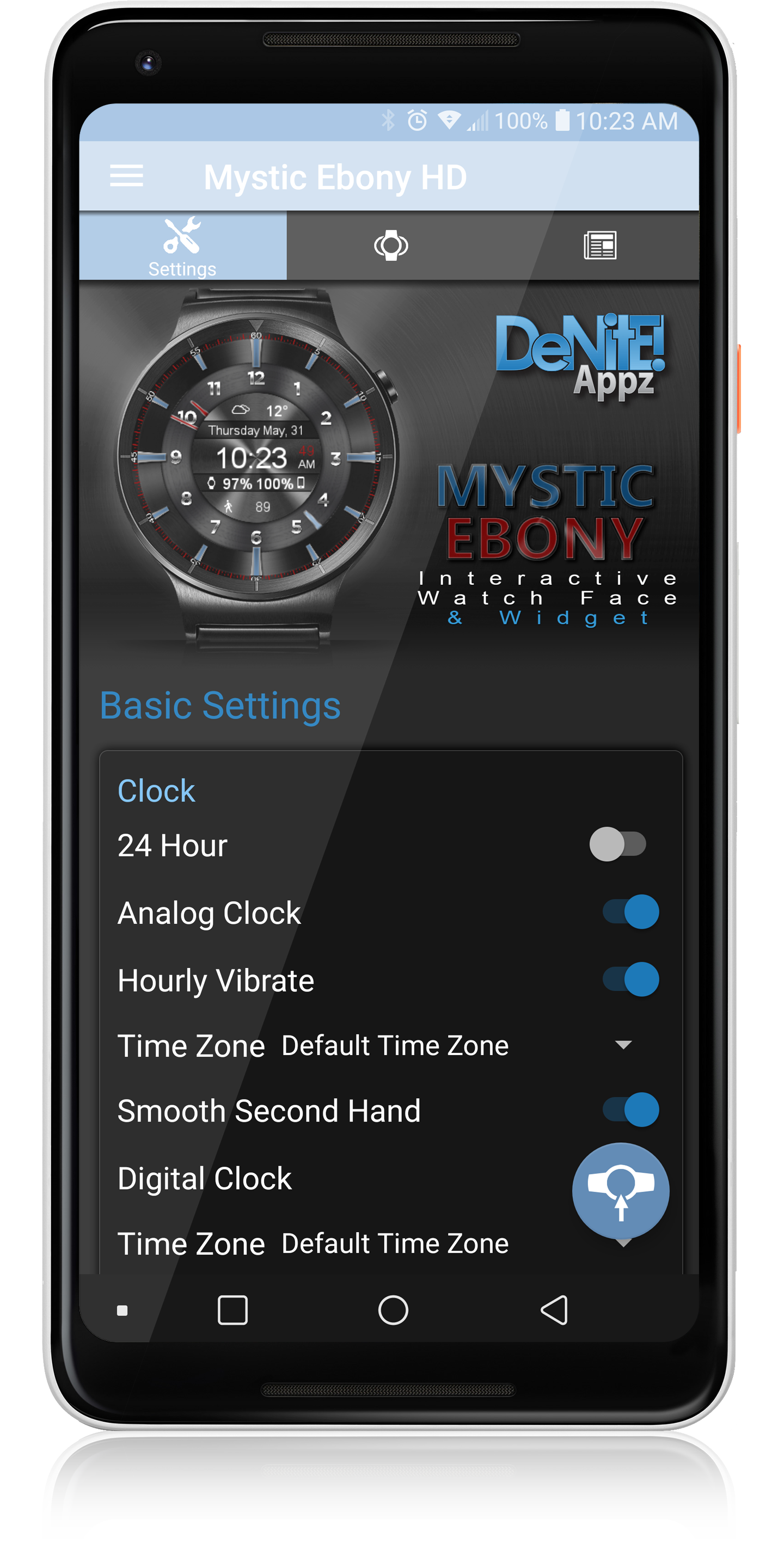 اسکرین شات 4 برنامه Mystic Ebony HD Watch Face