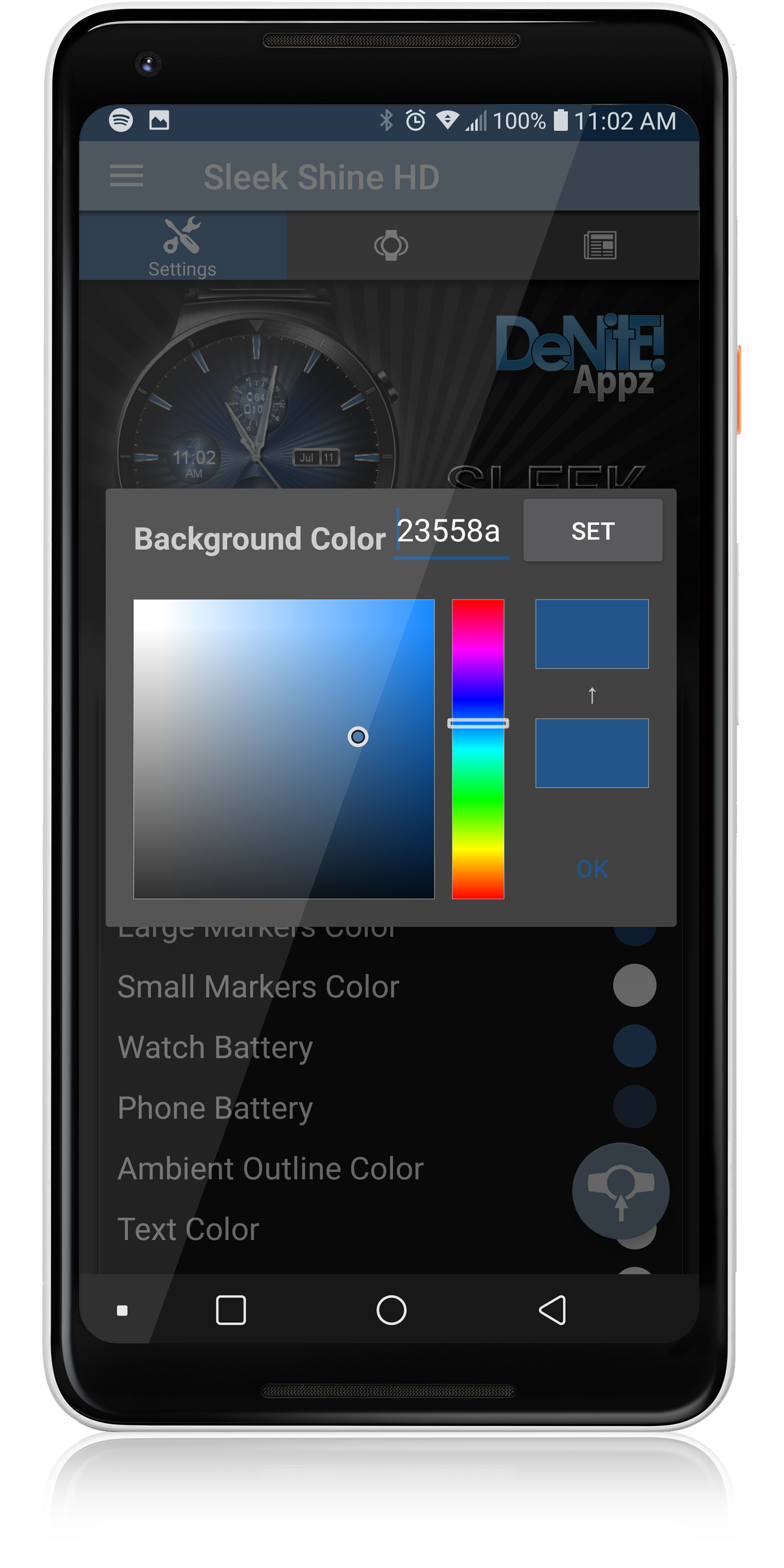 اسکرین شات 6 برنامه Sleek Shine HD Watch Face