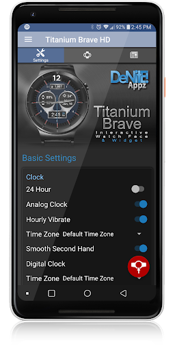 اسکرین شات 4 برنامه Titanium Brave HD WatchFace Widget Live Wallpaper