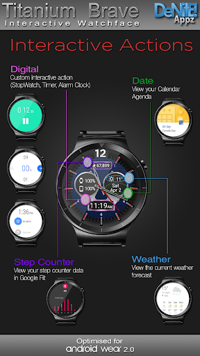 اسکرین شات 3 برنامه Titanium Brave HD WatchFace Widget Live Wallpaper