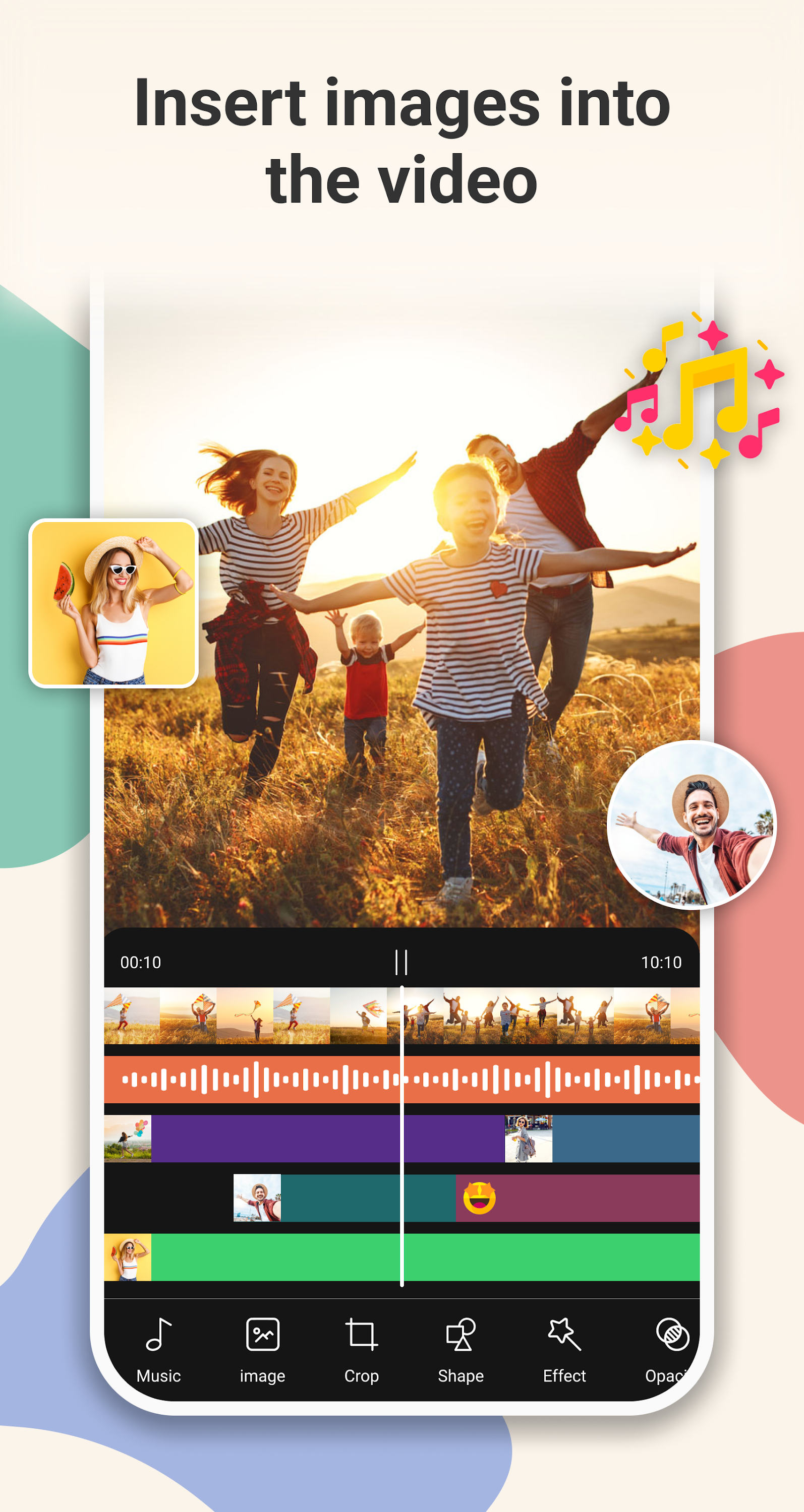 اسکرین شات 1 برنامه Photo On Video, Image To Video