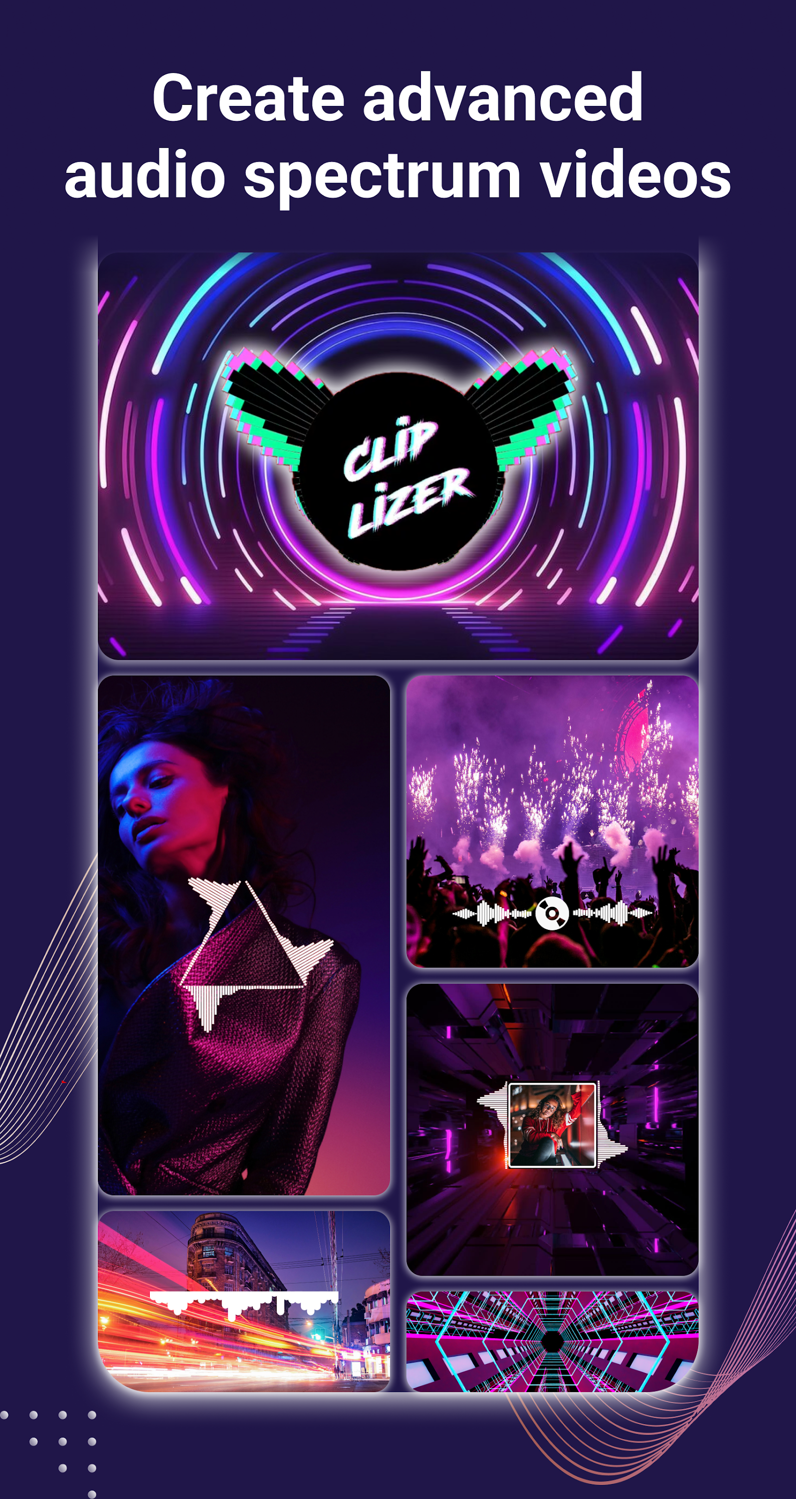 اسکرین شات 1 برنامه Cliplizer - Music Visual Video