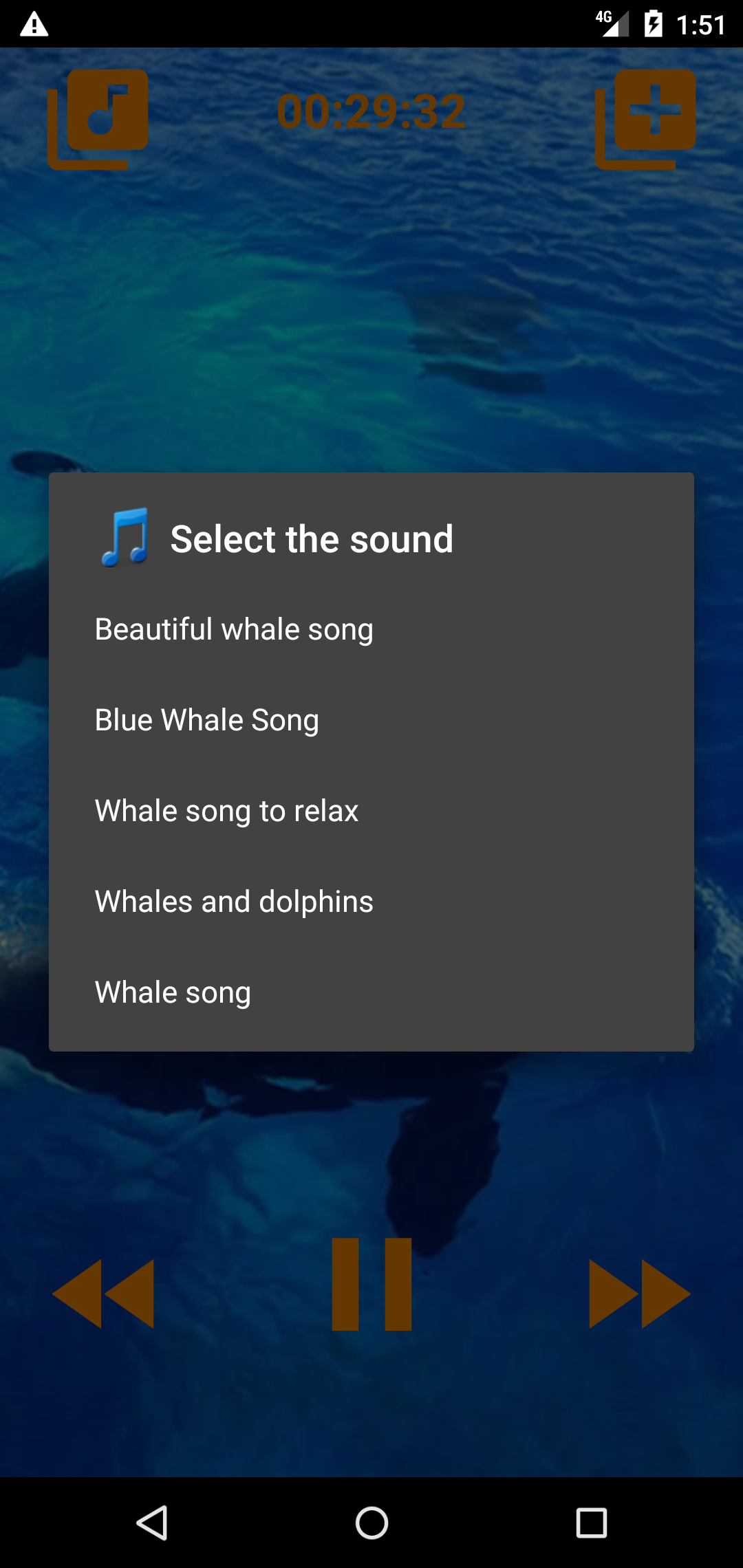 اسکرین شات 6 برنامه Whales songs to sleep