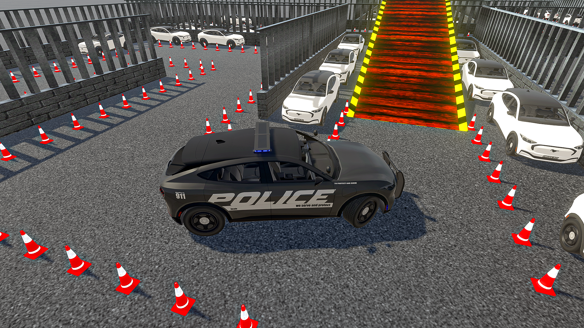 اسکرین شات 2 برنامه Police Car Parking Game 3D