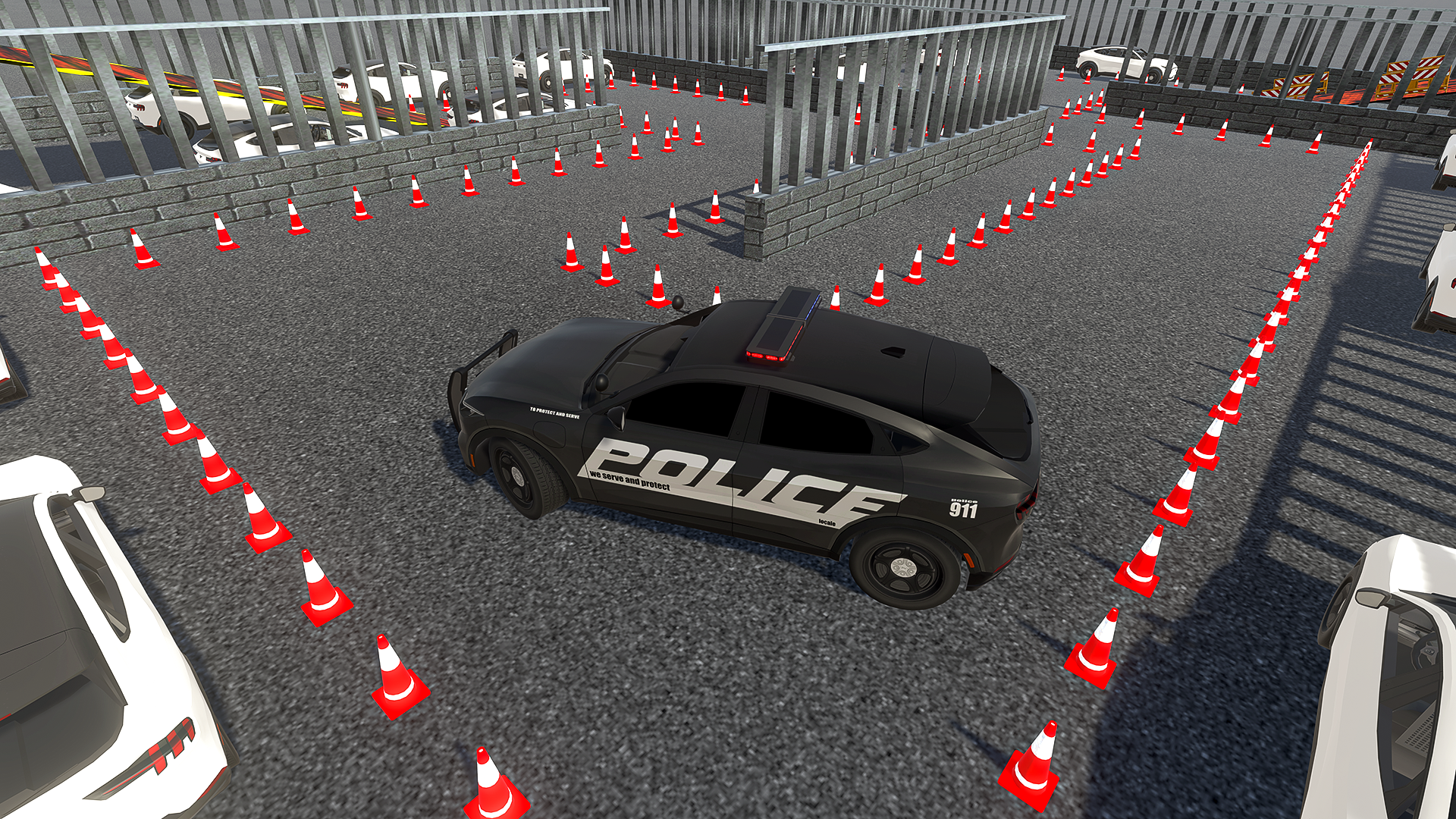 اسکرین شات 1 برنامه Police Car Parking Game 3D