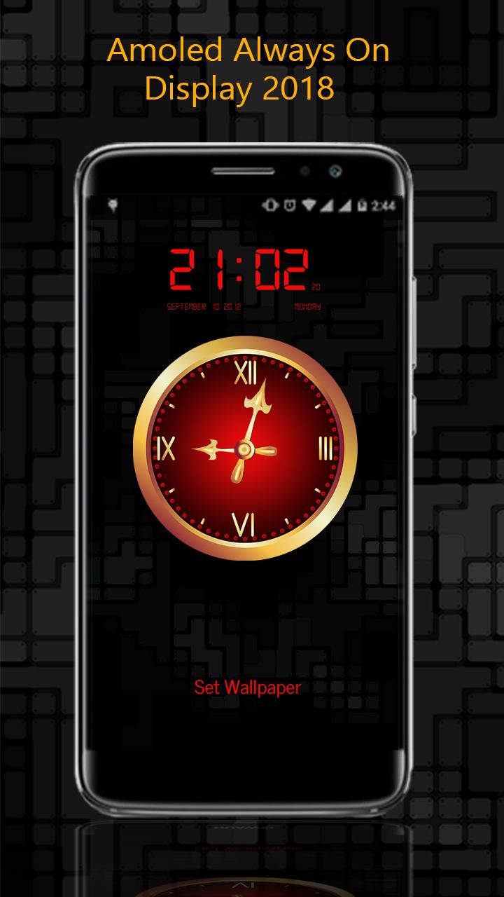 اسکرین شات 4 برنامه Always on display clock widget