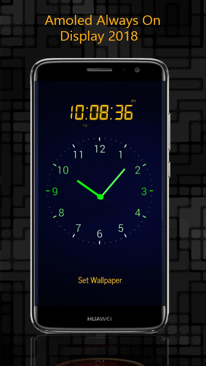 اسکرین شات 3 برنامه Always on display clock widget