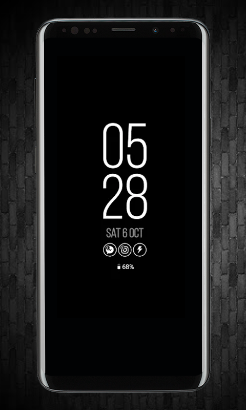 اسکرین شات 1 برنامه Always on display clock widget