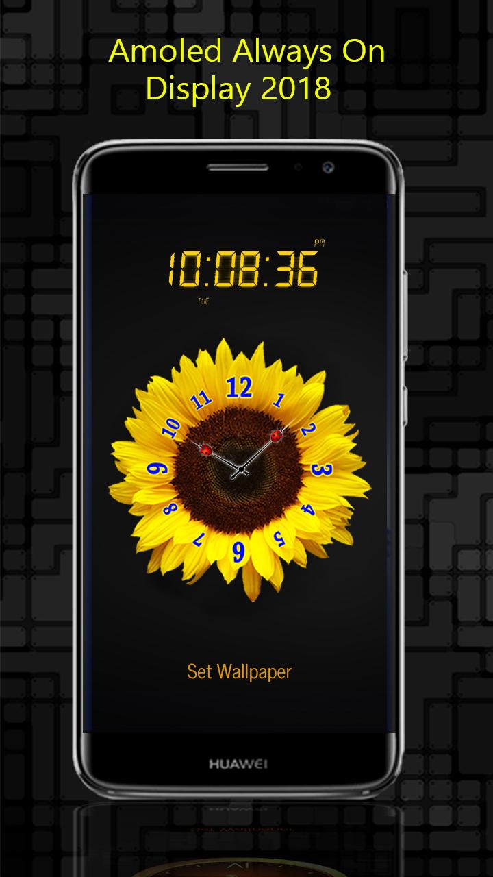اسکرین شات 5 برنامه Always on display clock widget