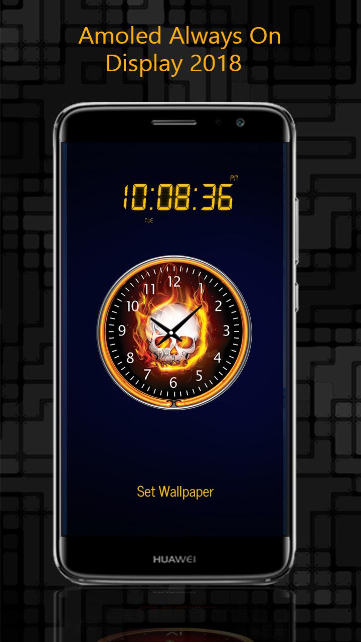 اسکرین شات 7 برنامه Always on display clock widget