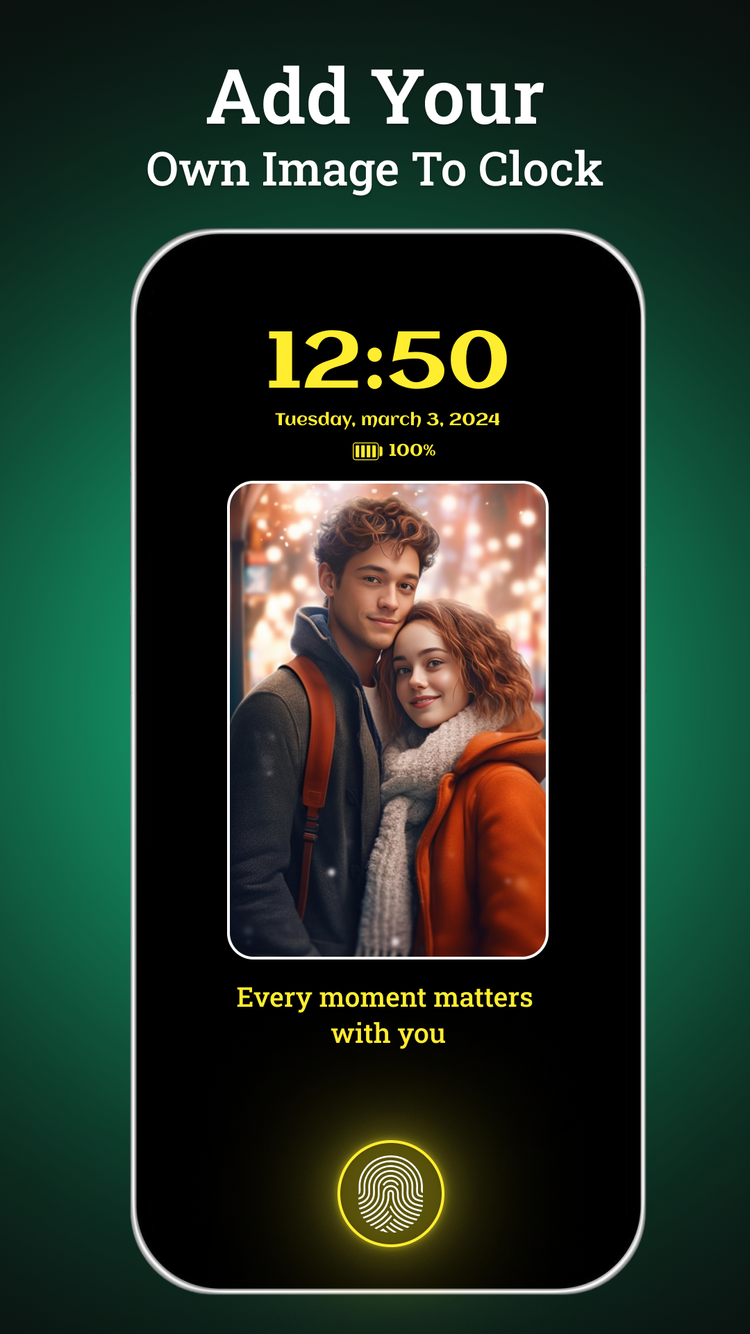 اسکرین شات 4 برنامه Always on display clock widget