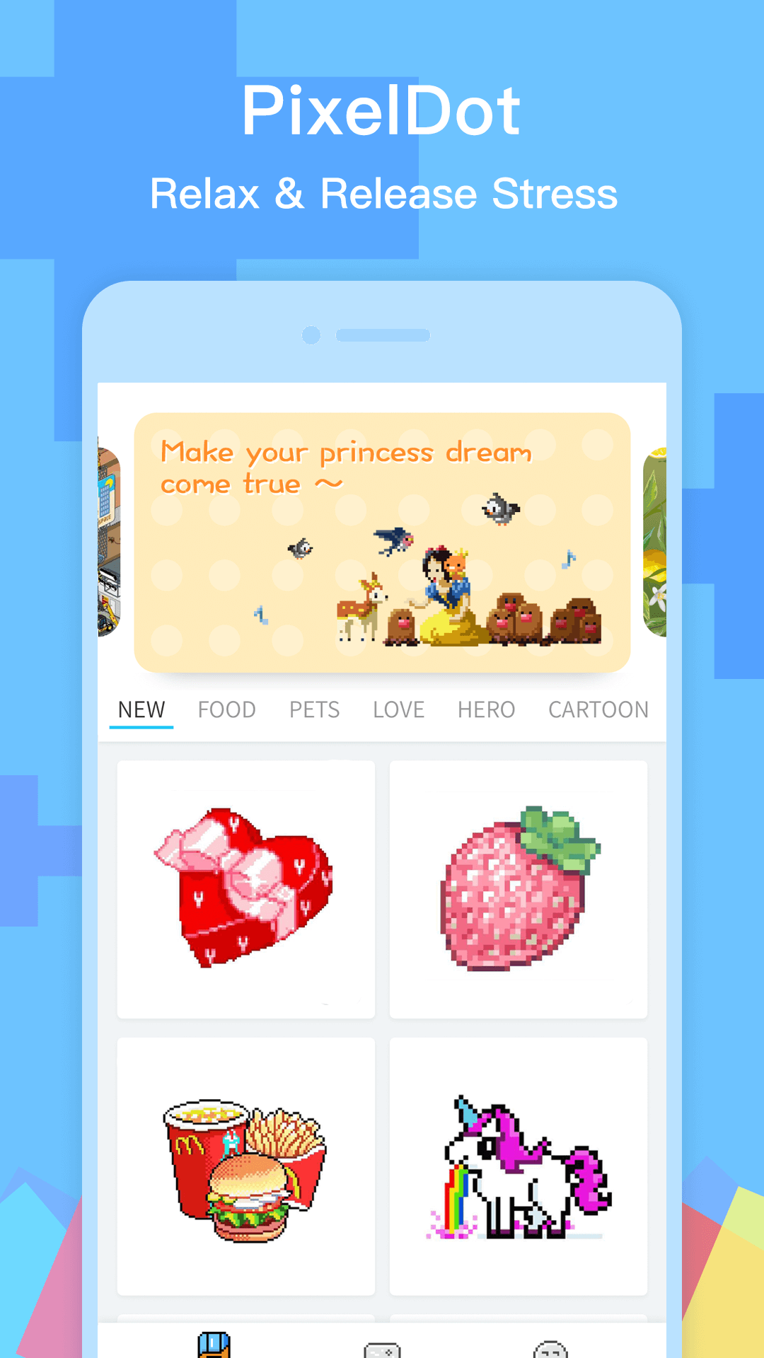 اسکرین شات 1 برنامه PixelDot - Color by Number