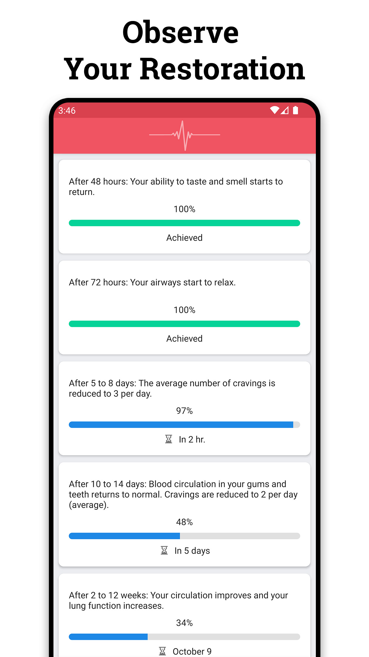 اسکرین شات 6 برنامه Quit Tracker: Stop Smoking