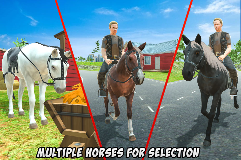 اسکرین شات 2 برنامه Offroad Horse Taxi Driver Sim
