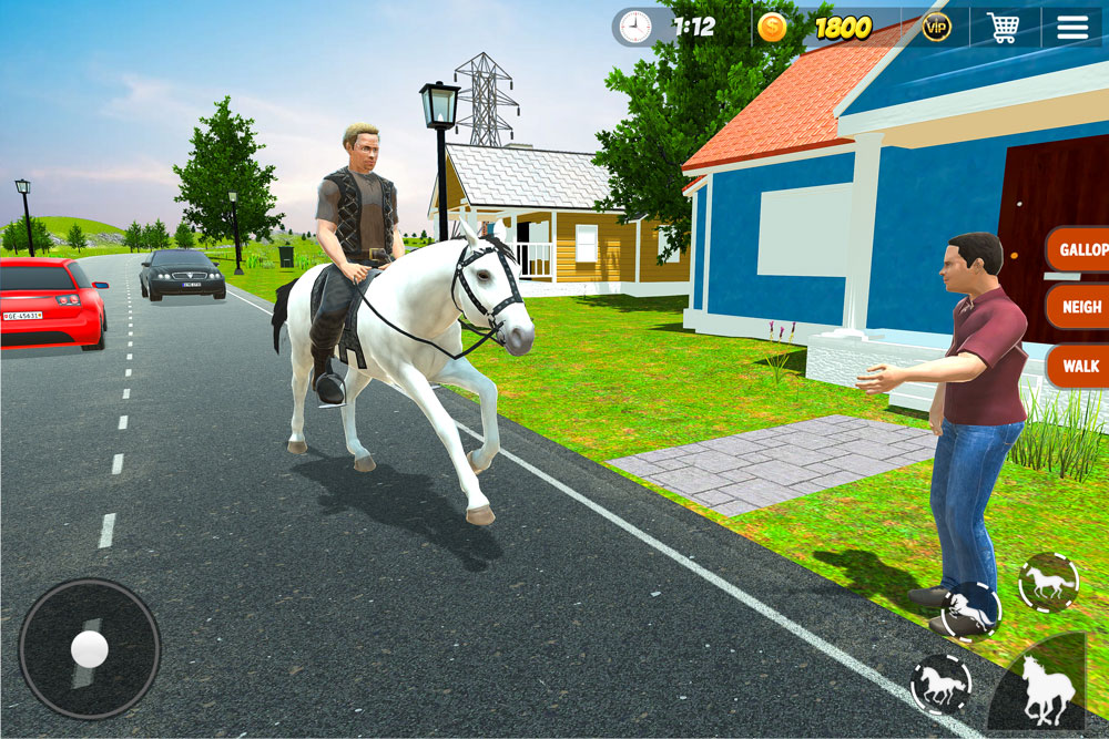 اسکرین شات 3 برنامه Offroad Horse Taxi Driver Sim