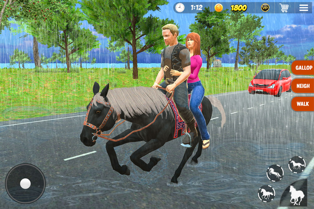 اسکرین شات 1 برنامه Offroad Horse Taxi Driver Sim