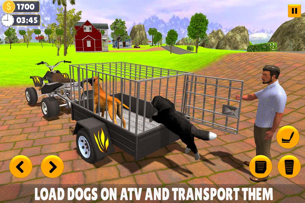 اسکرین شات 2 برنامه Pet Dog ATV Cargo Transport 3D