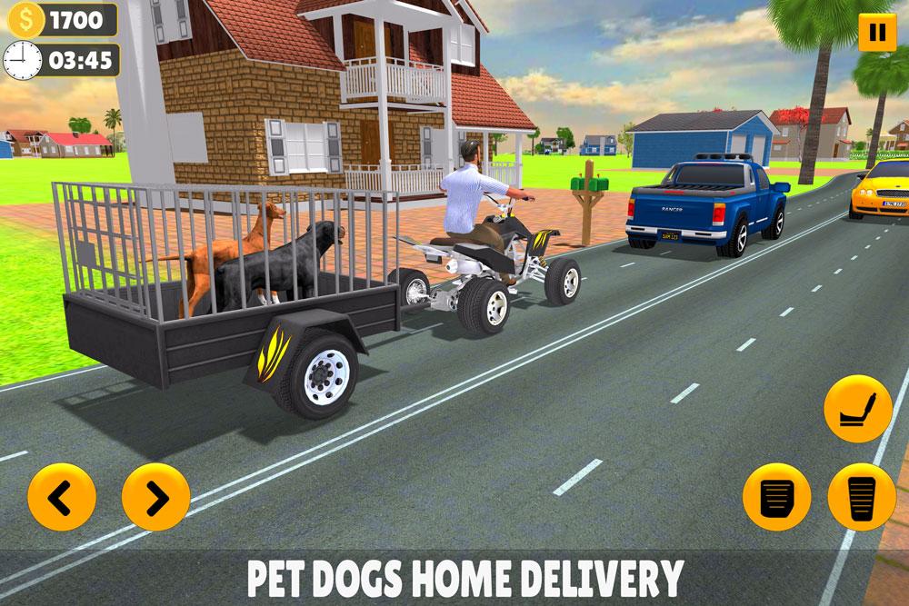 اسکرین شات 1 برنامه Pet Dog ATV Cargo Transport 3D