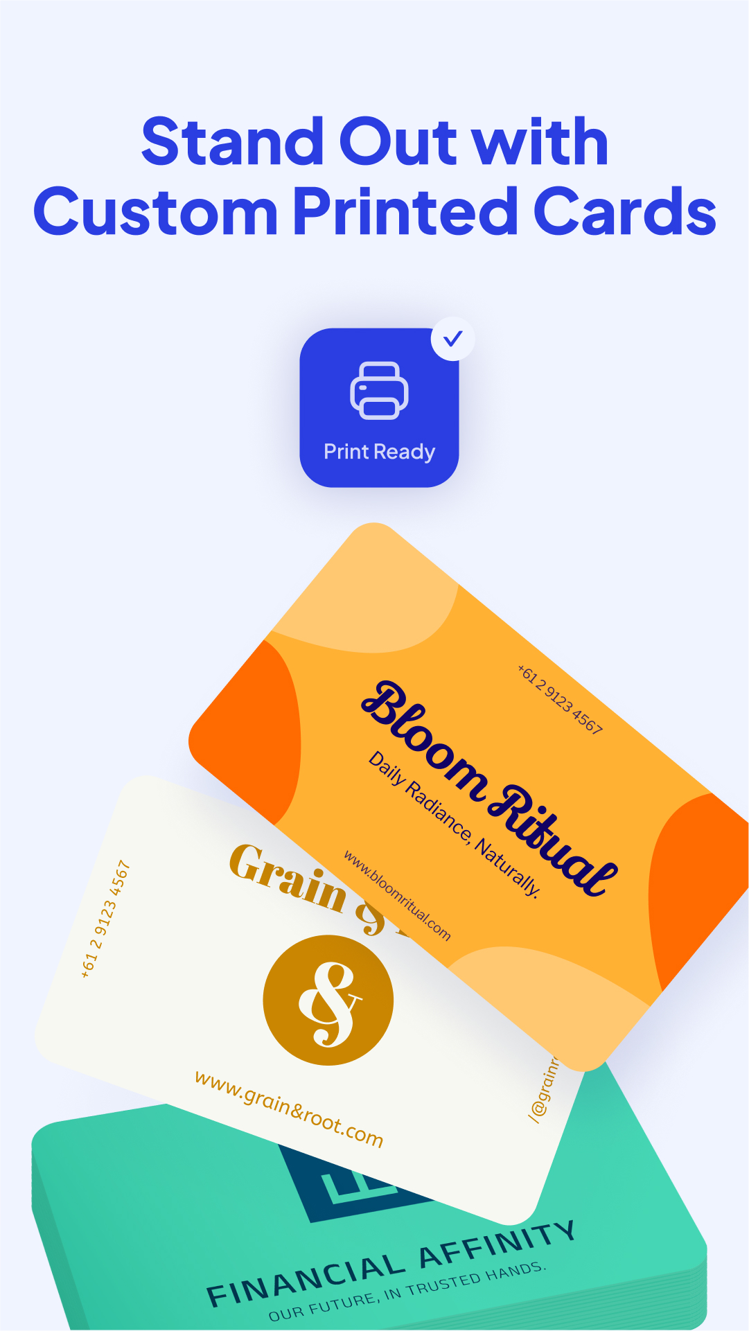 اسکرین شات 2 برنامه Fluer Card—Business Card Maker