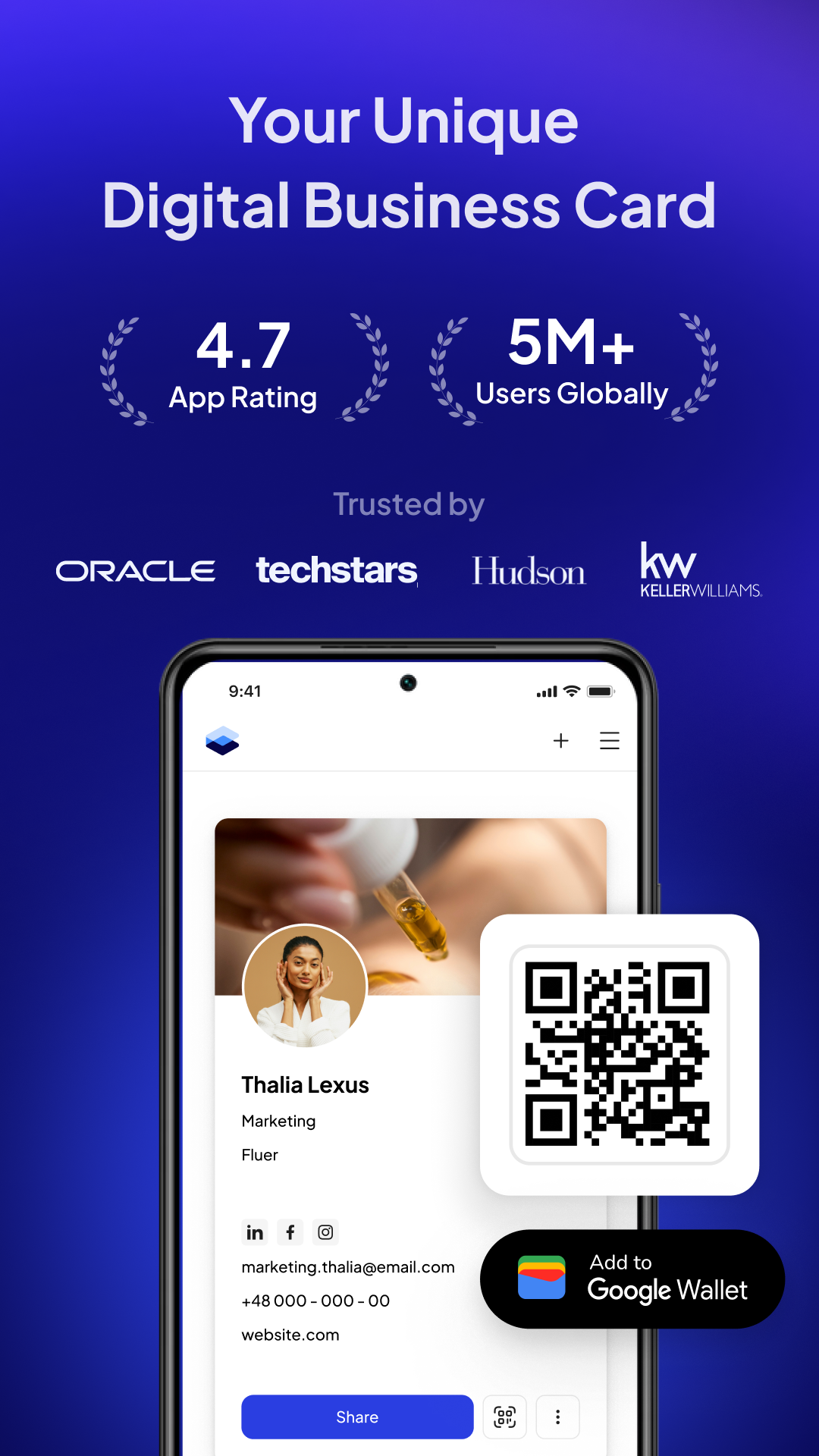 اسکرین شات 1 برنامه Business Card Maker