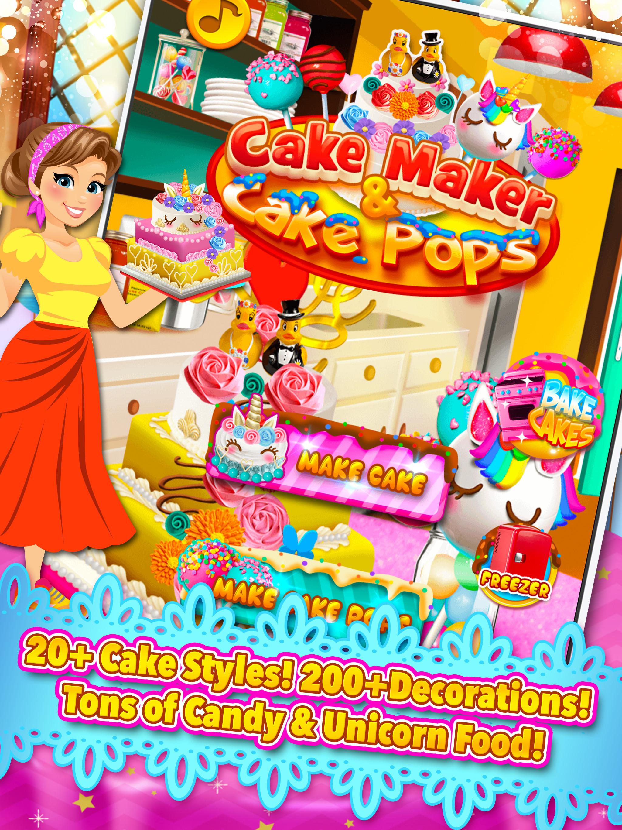 اسکرین شات 1 بازی Cake Maker & Candy Pops Cook