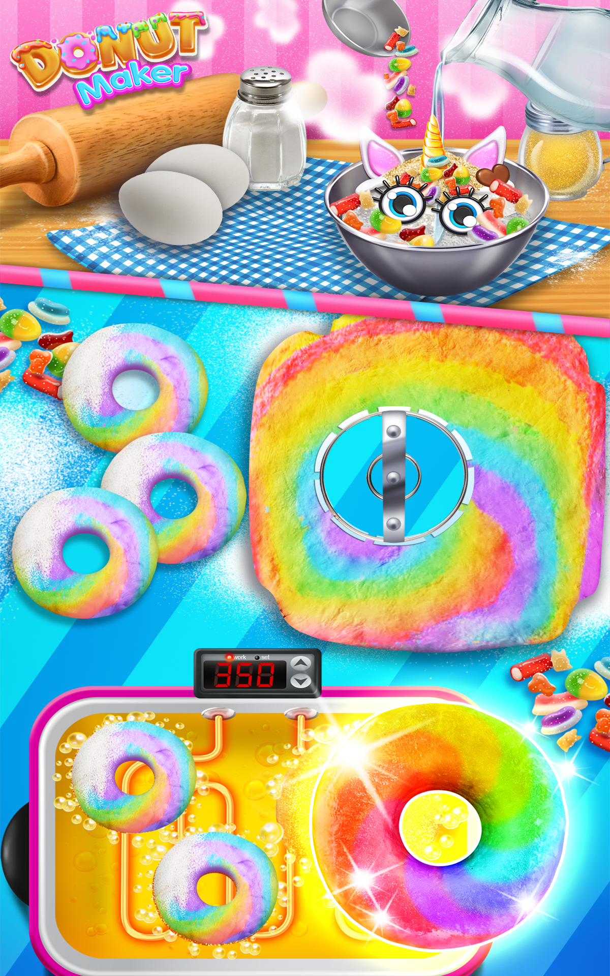 اسکرین شات 3 بازی Donut Maker Cooking Game Fun