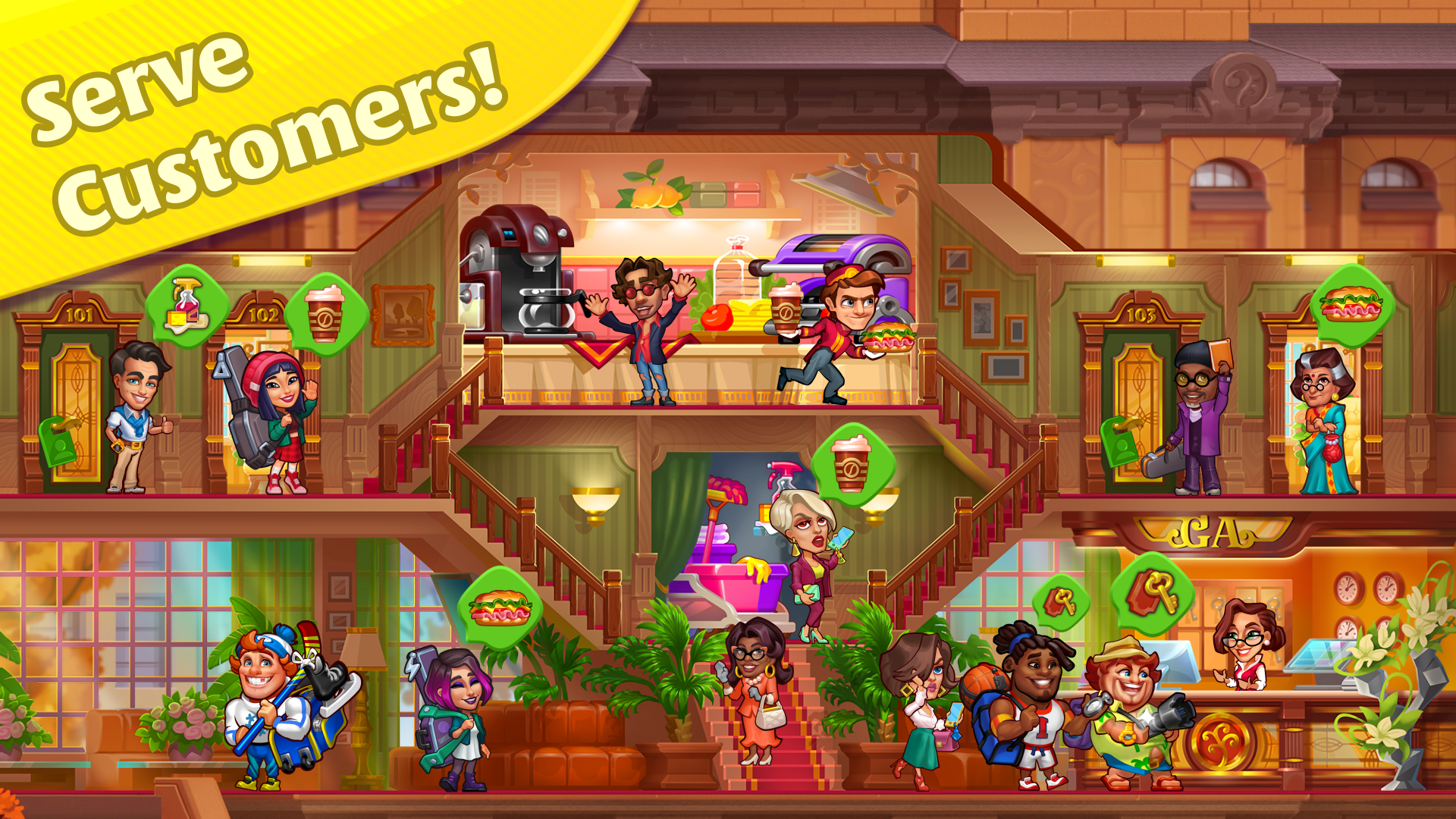 اسکرین شات 4 بازی Grand Hotel Mania: Hotel games