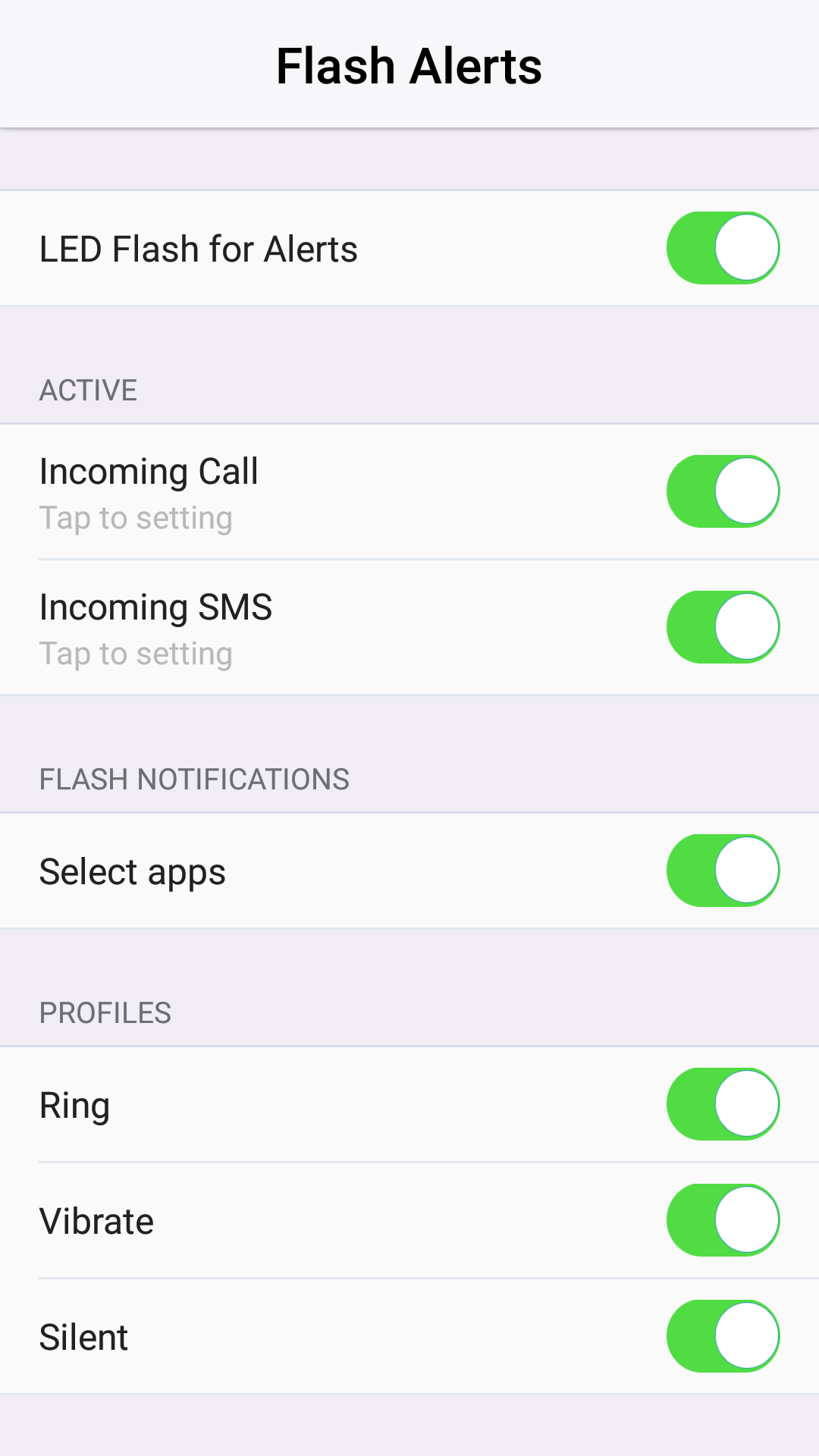 اسکرین شات 1 برنامه Flash Notification for All
