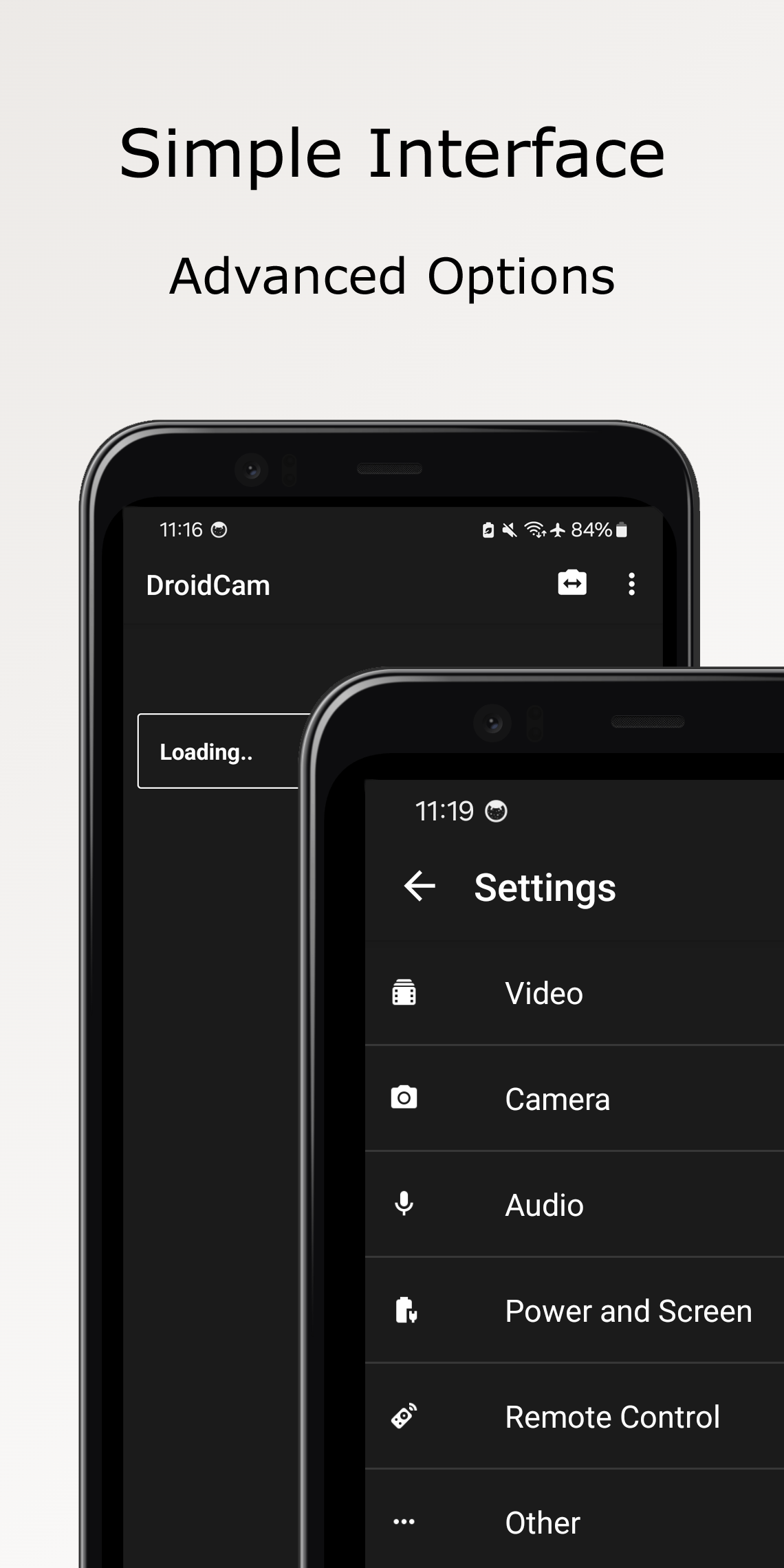اسکرین شات 2 برنامه DroidCam Webcam & OBS Camera