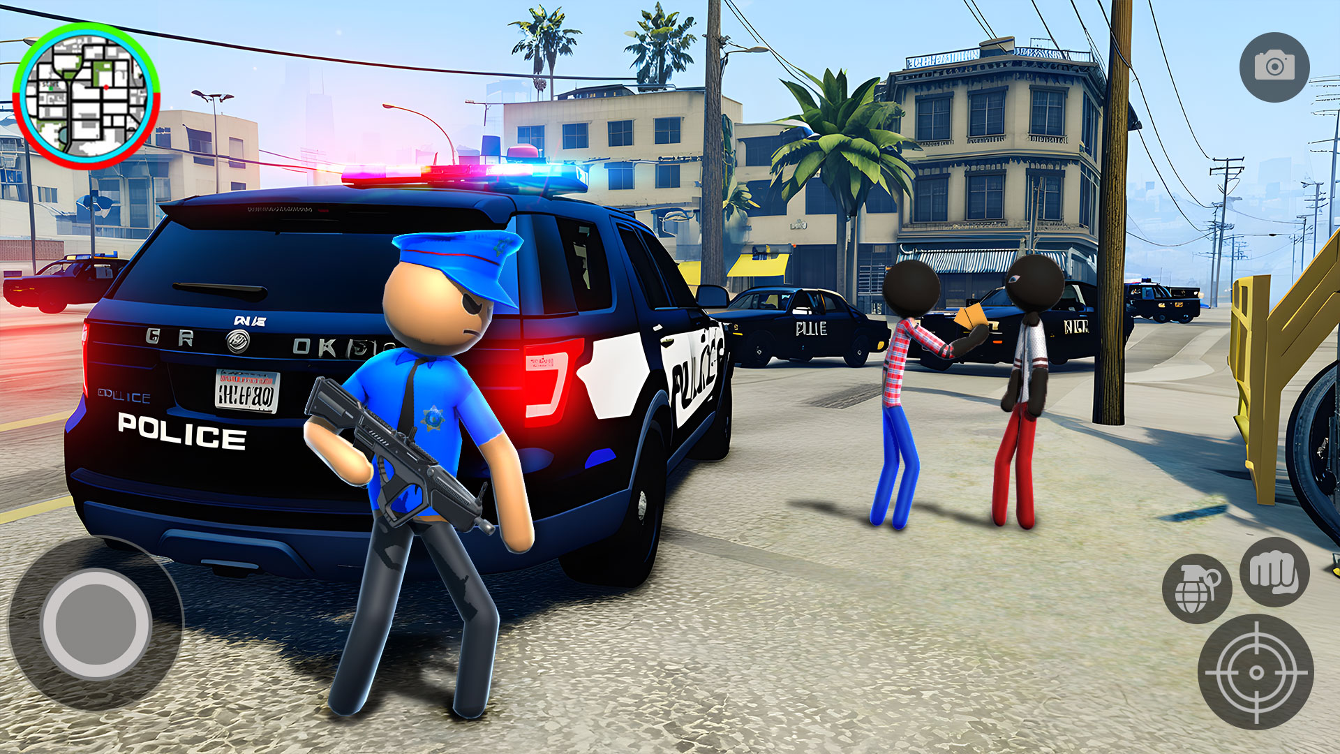 اسکرین شات 1 برنامه Police Fight Crime Thief City