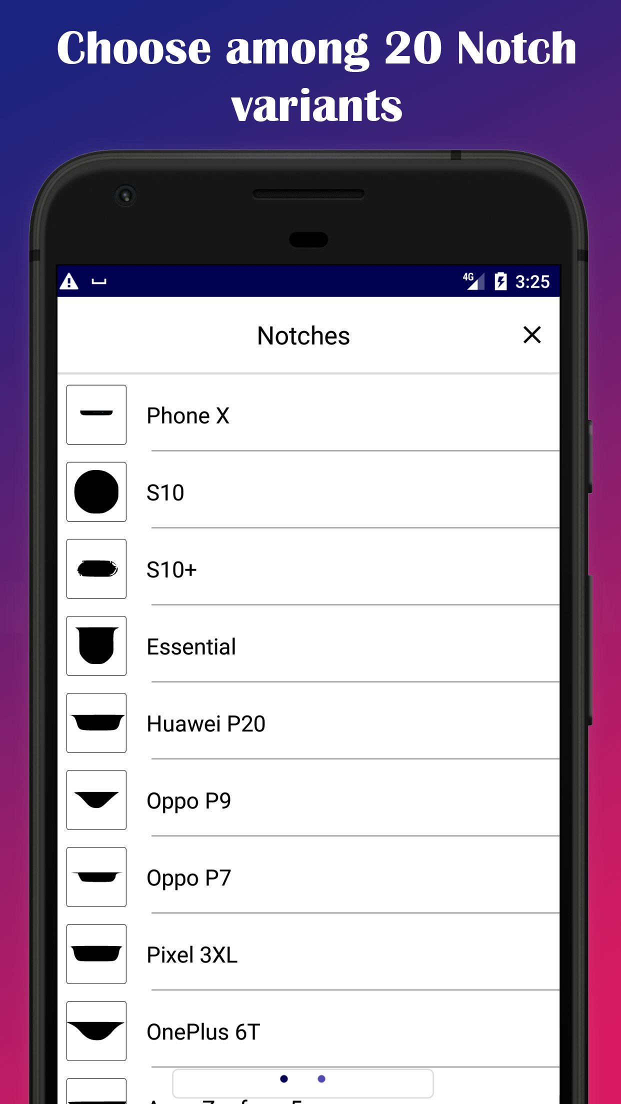 اسکرین شات 5 برنامه Notches | Notch for Phone X