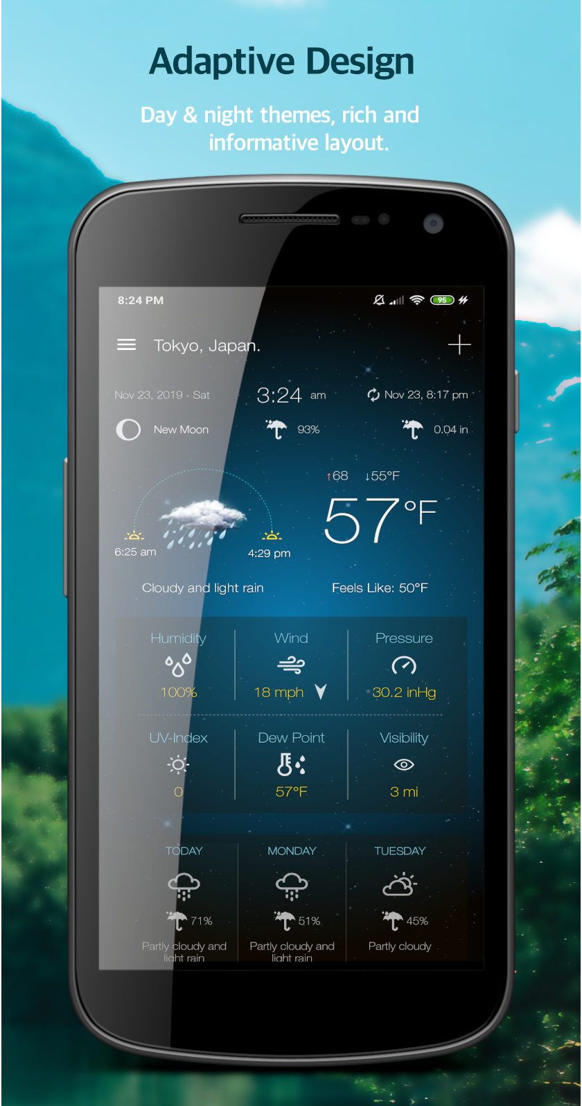 اسکرین شات 5 برنامه Weather Advanced for Android