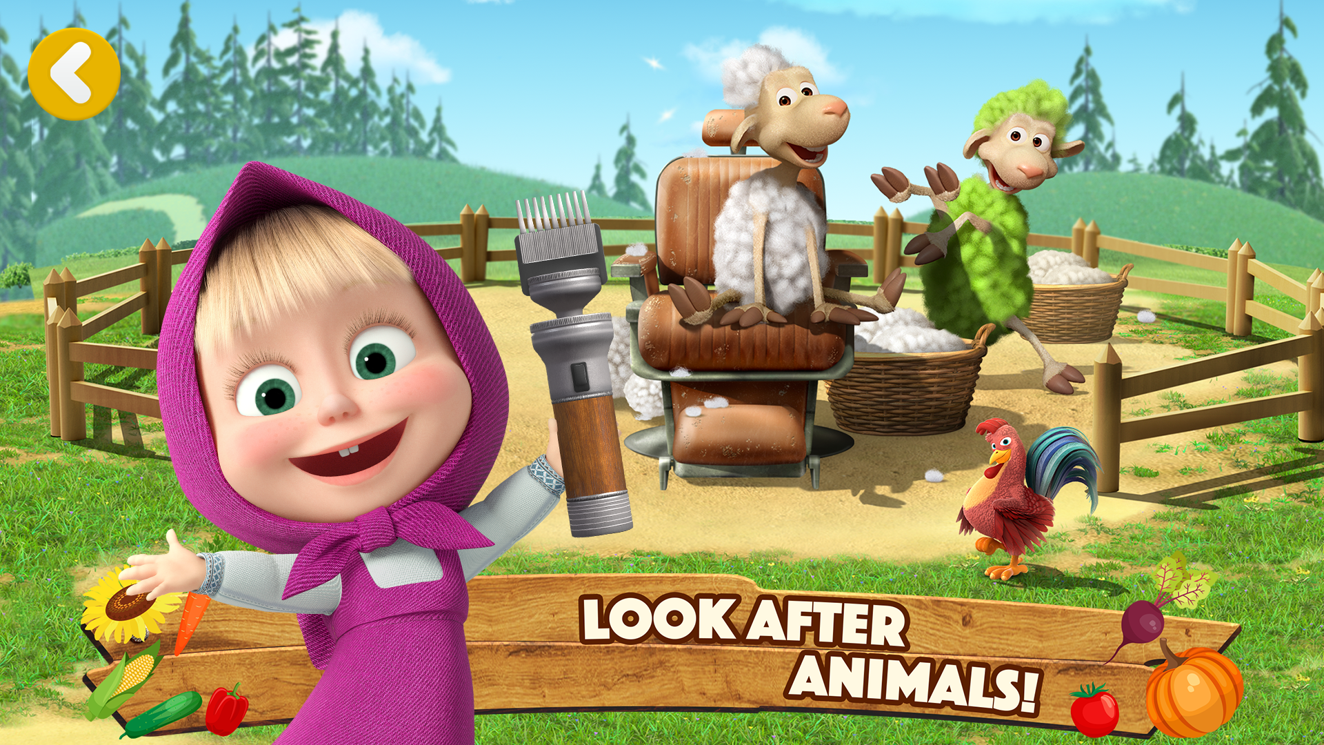 اسکرین شات 4 بازی Masha and the Bear: Farm Games