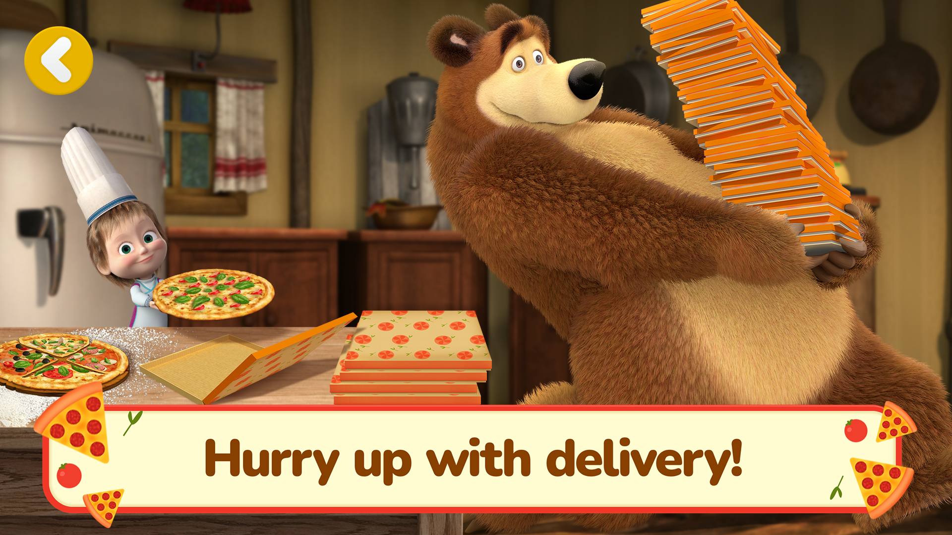 اسکرین شات 5 بازی Masha and the Bear Pizza Maker