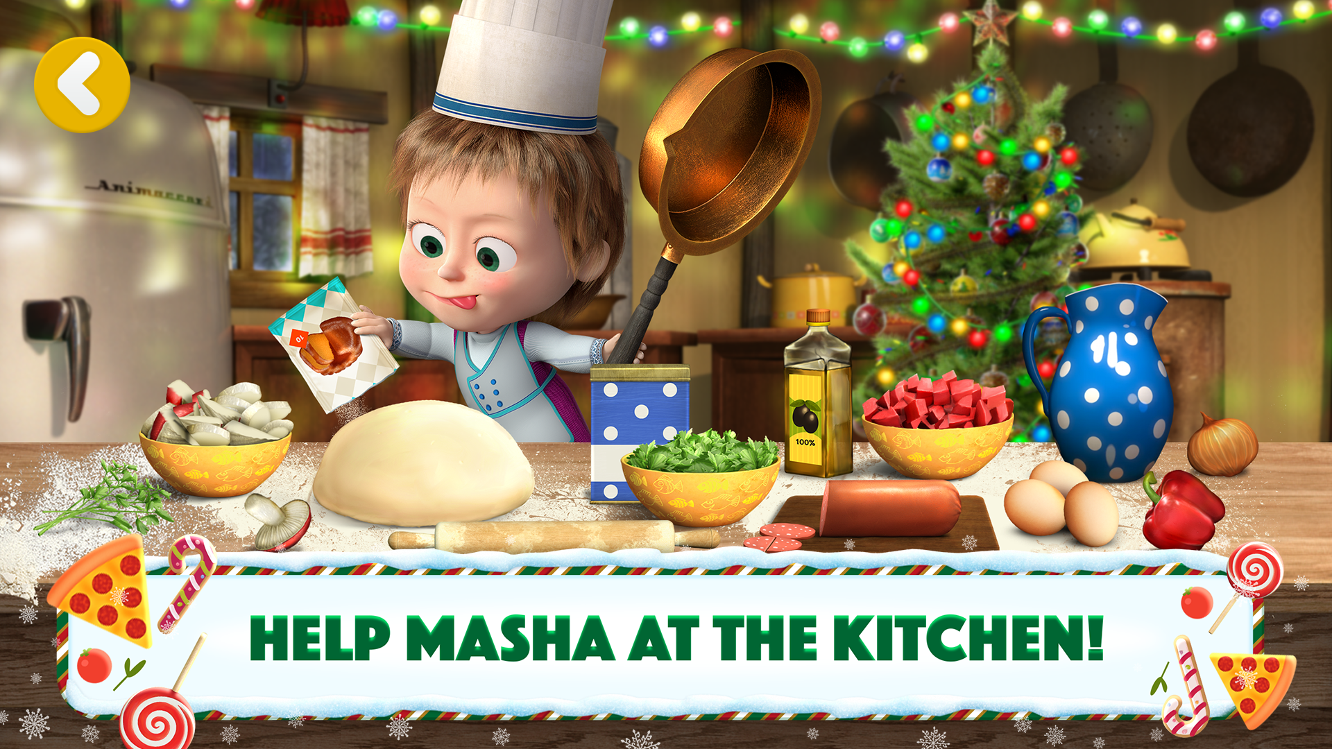 اسکرین شات 1 بازی Masha and the Bear Pizza Maker