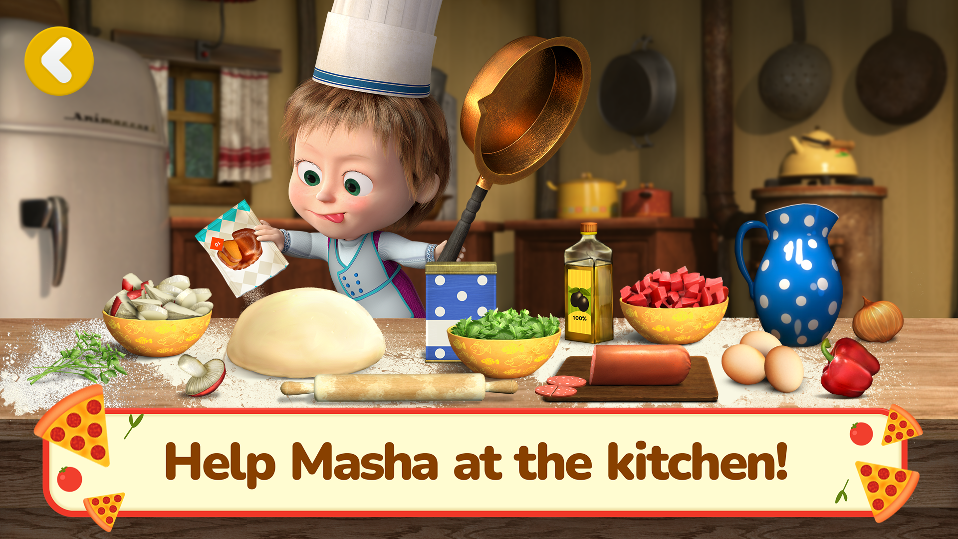 اسکرین شات 2 بازی Masha and the Bear Pizza Maker