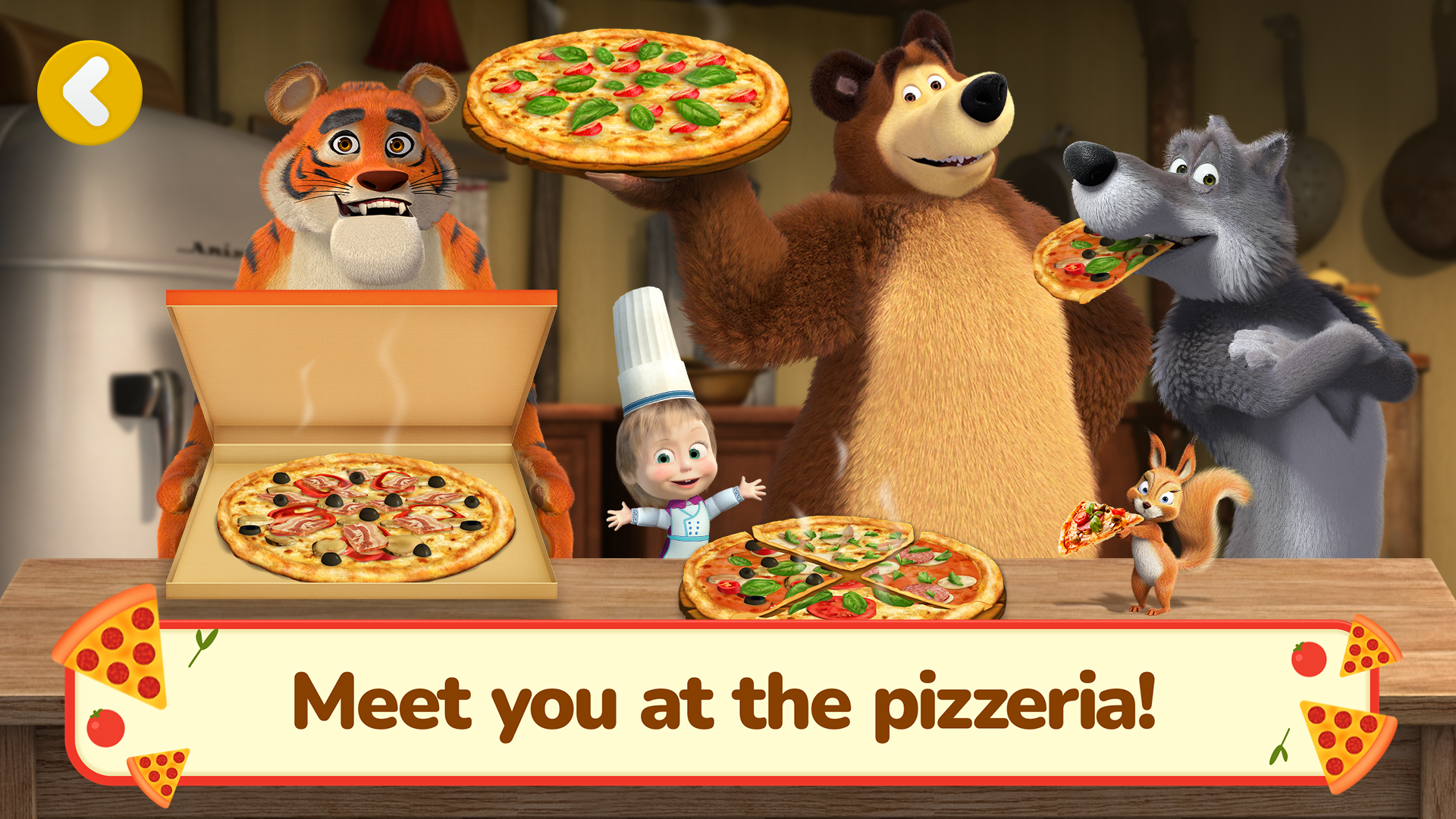 اسکرین شات 7 بازی Masha and the Bear Pizza Maker