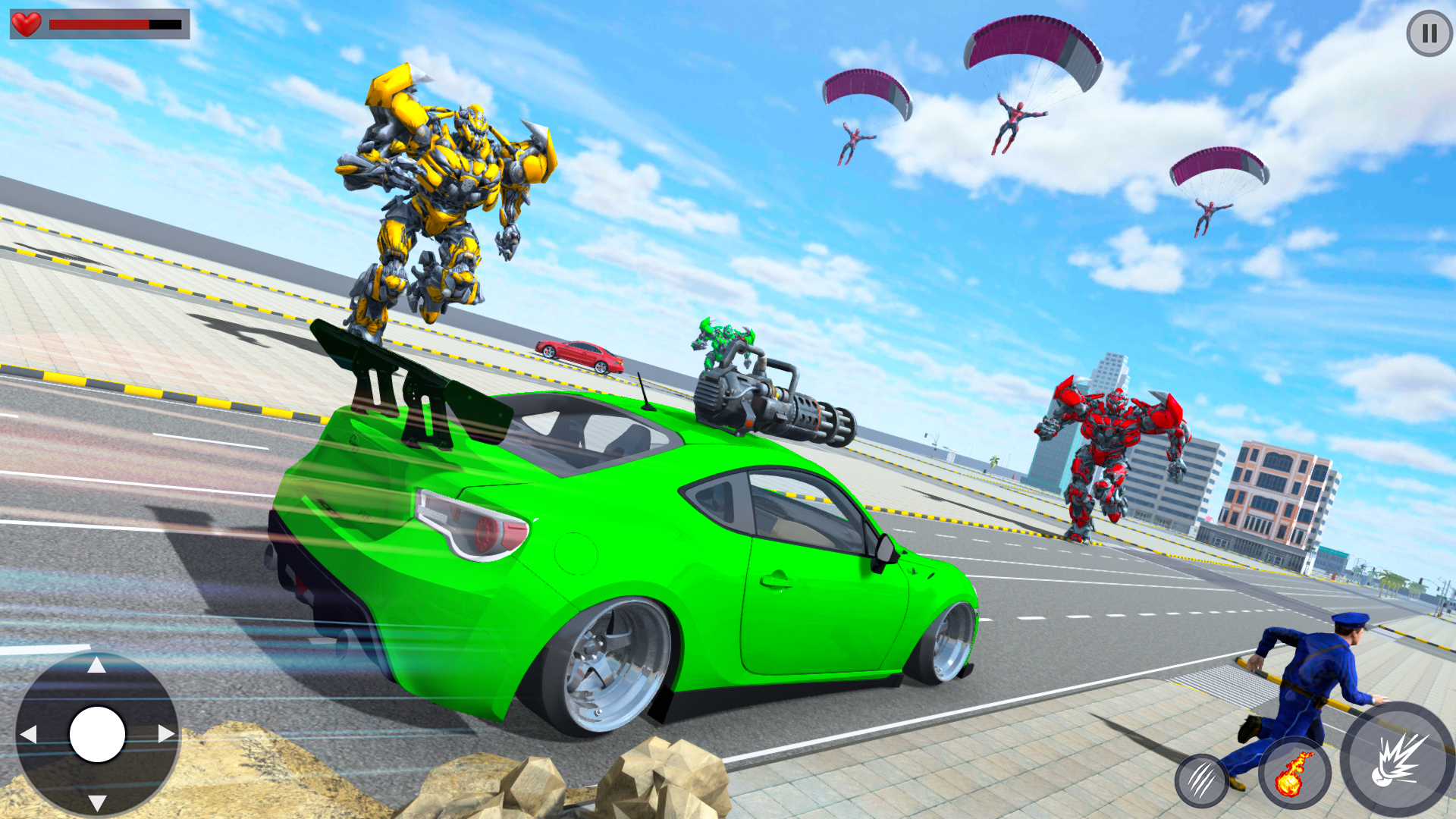 اسکرین شات 4 بازی Extreme Flying Robot Car Games