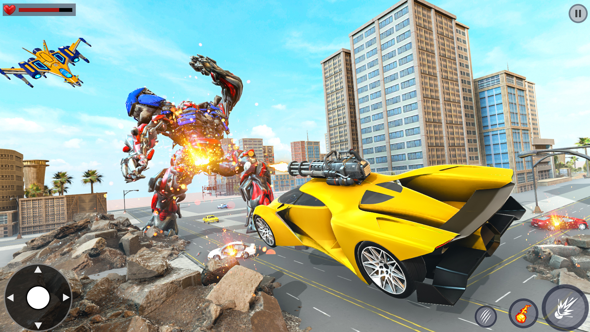 اسکرین شات 3 بازی Extreme Flying Robot Car Games