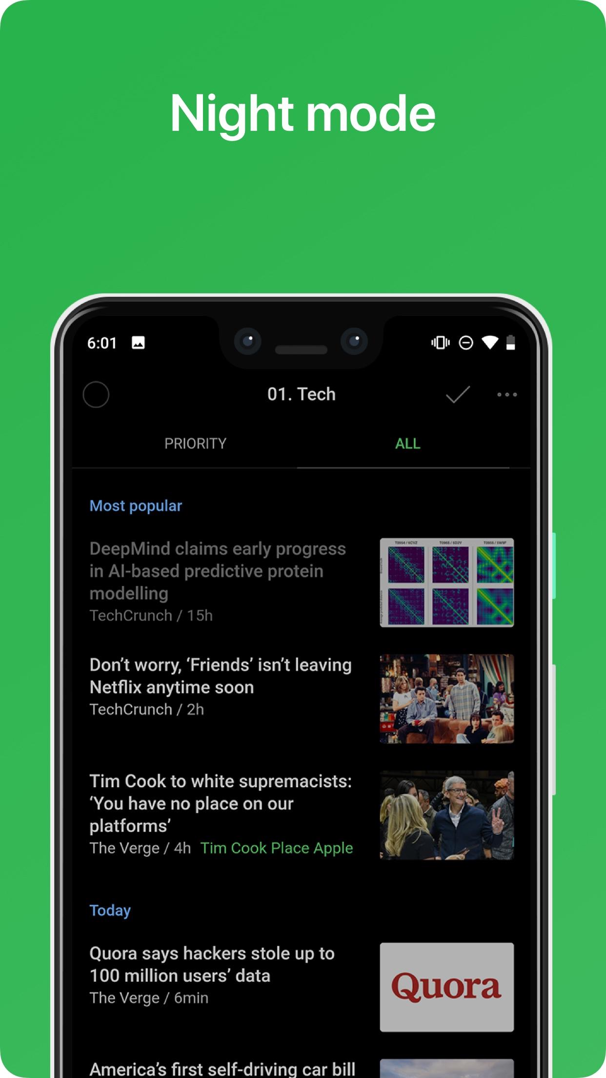 اسکرین شات 5 برنامه Feedly - Smarter News Reader