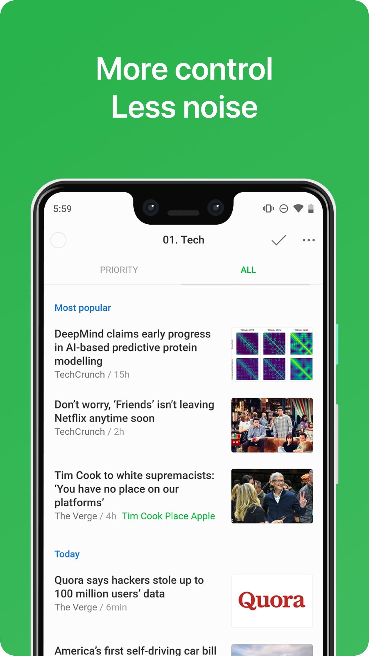 اسکرین شات 3 برنامه Feedly - Smarter News Reader